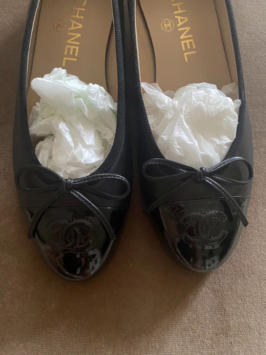 Chanel Chanel Ballerina Flats - Black Size US 5.5 / IT 35.5 - 2 Thumbnail
