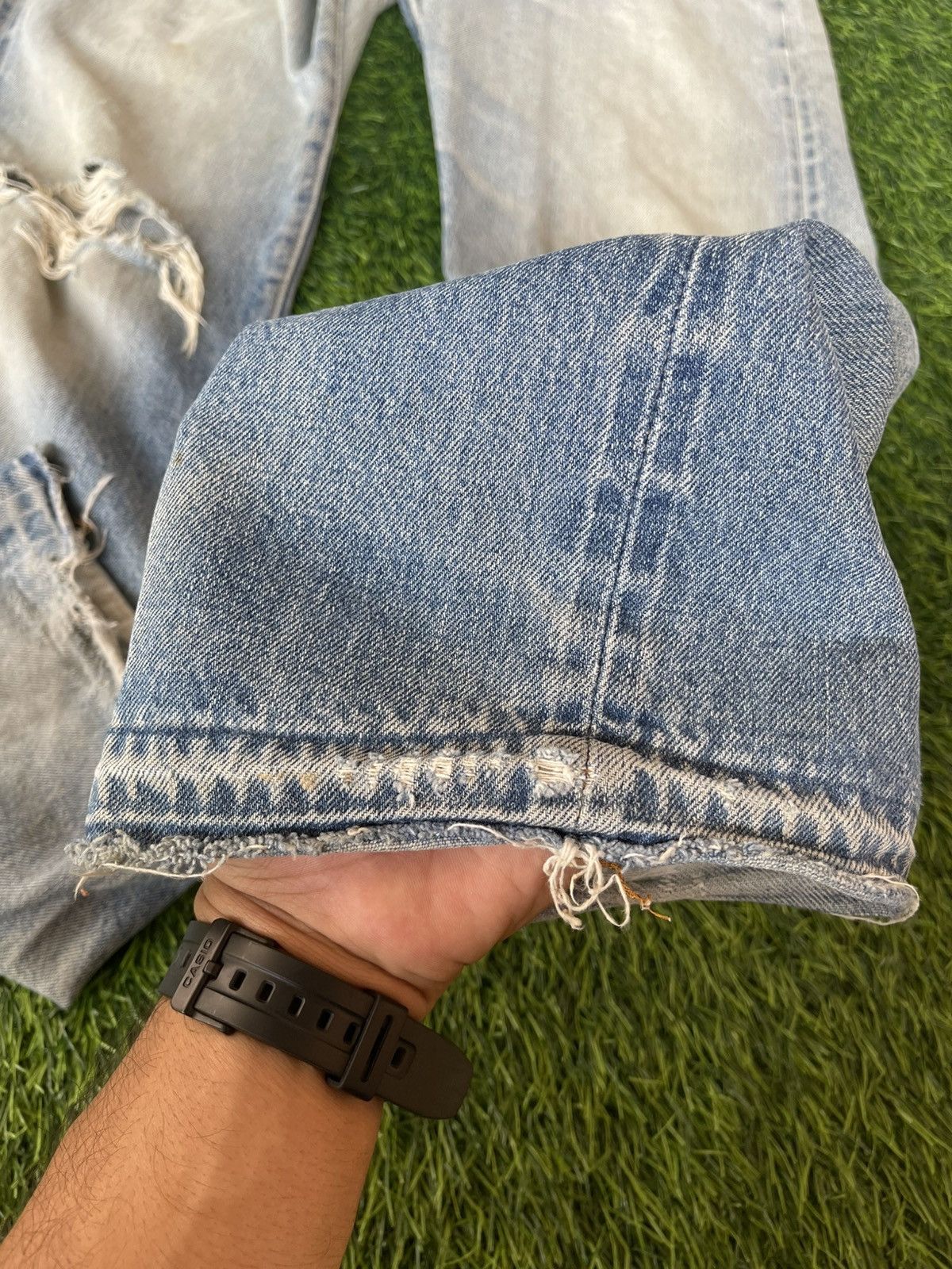 Levi's Vintage 80s🔥Levi’s 501🔥Rindem Hidden Rivets Selvedge Denim Size US 33 - 19 Thumbnail
