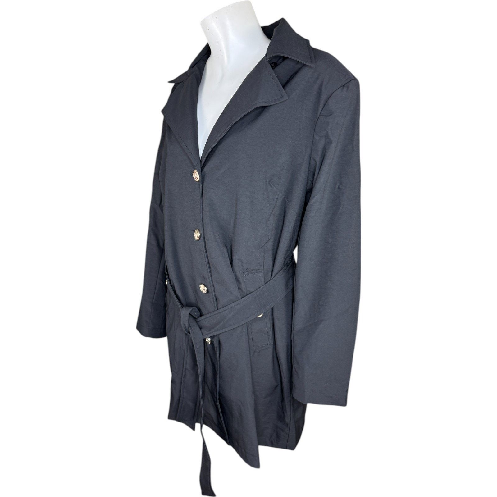 Other Dennis Basso Regular Water Resistant Trench Coat Black XL Size XL / US 12-14 / IT 48-50 - 4 Thumbnail