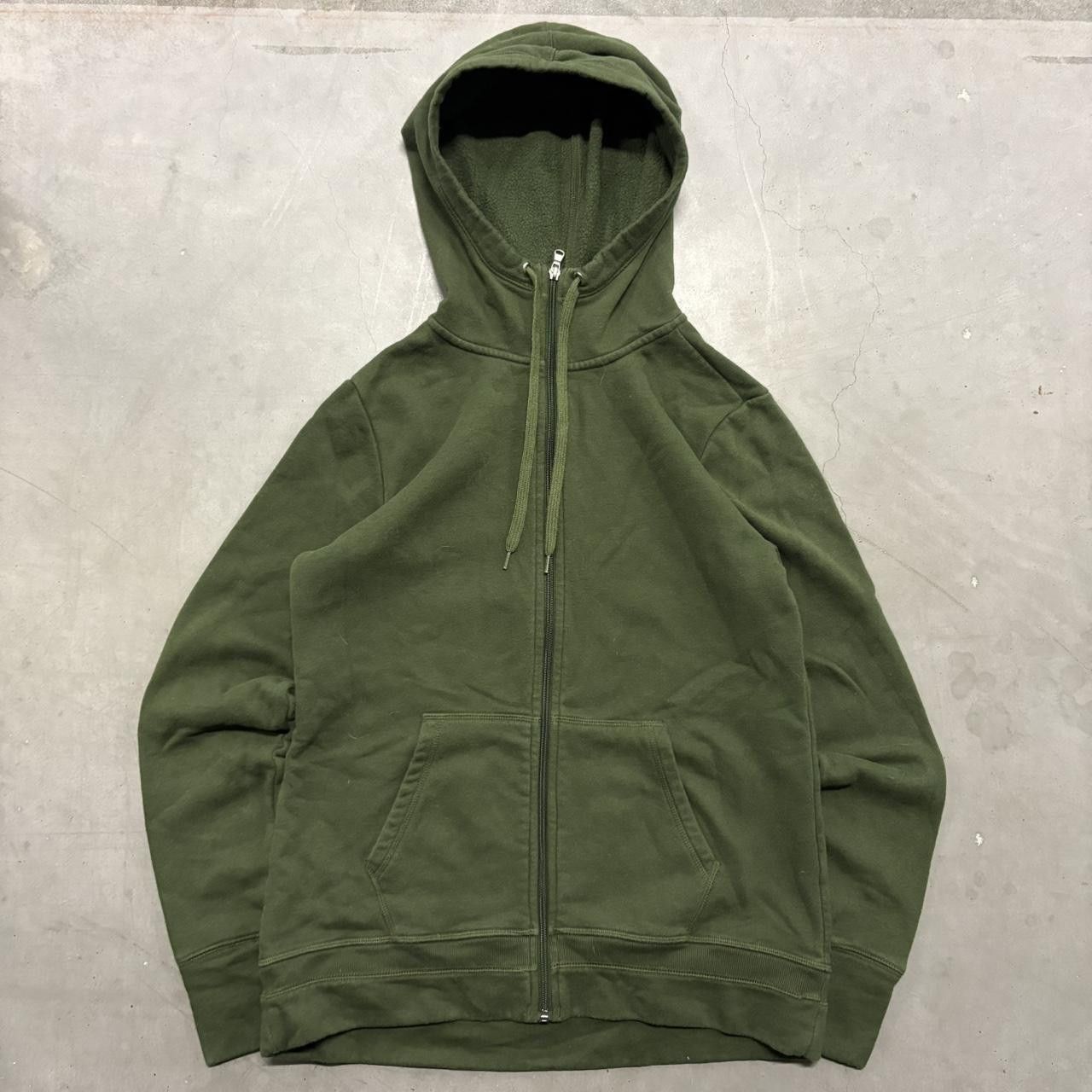 Vintage Crazy Vintage Y2K/2000s Blank Green Streetwear Essential Zipup Hoodie! Size US M / EU 48-50 / 2 - 1 Thumbnail