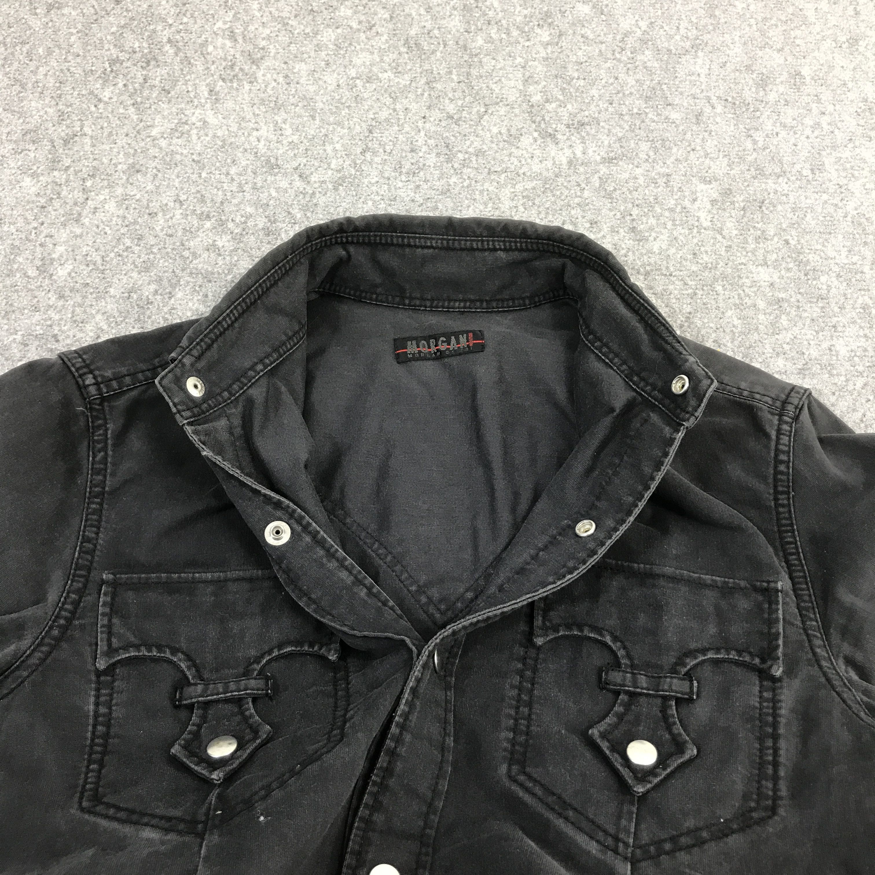 If Six Was Nine × Japanese Brand × Morgan Homme MORGAN HOMME PUNK JAPAN BLACK SANP BUTTON SHIRTS Size US M / EU 48-50 / 2 - 7 Thumbnail