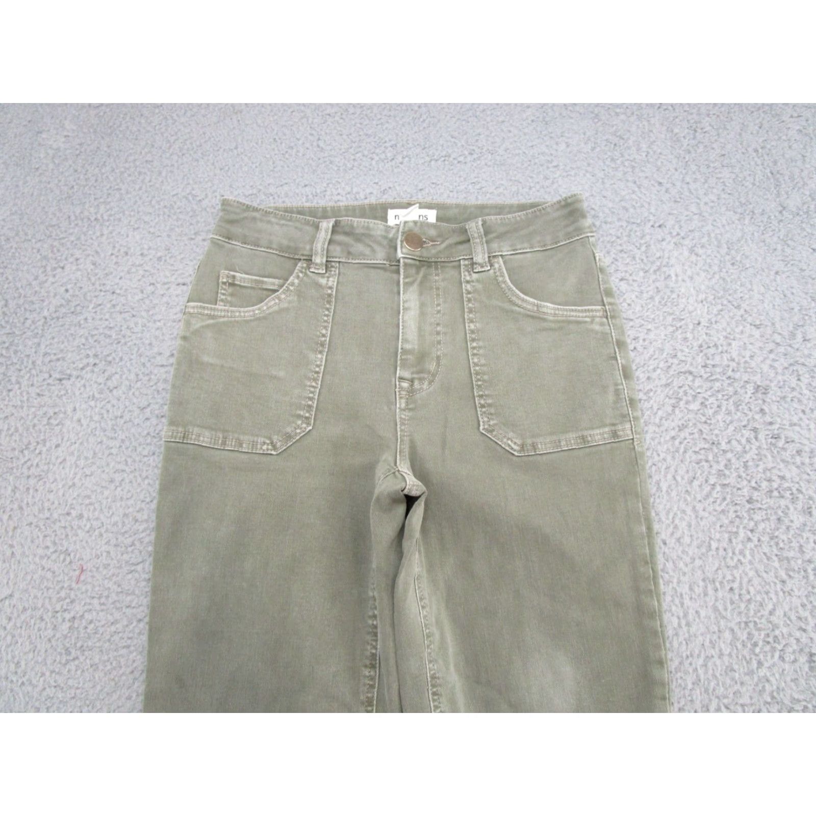Vintage Maurice's Slim Ankle Original Fit Olive Green Denim Raw Hem Jeans Size 4 Women Size 27" / US 4 / IT 40 - 3 Thumbnail