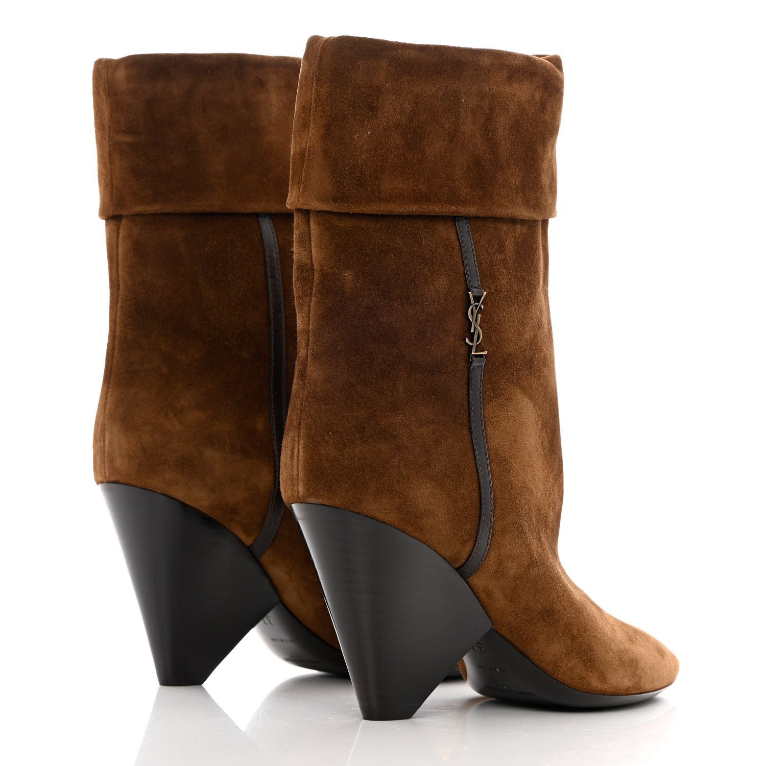 Saint Laurent Paris o1b1hav110924 Niki Suede Boots in Brown Size US 7.5 / IT 37.5 - 4 Thumbnail