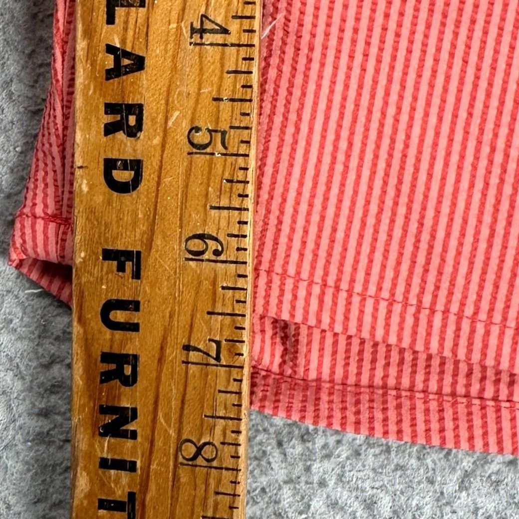 Old Navy VINTAGE? No. Old Navy Red Striped Board Shorts Mens Large - Lined Swim Trunks, Drawstring, Pockets, 8 Inseam, 37" Waist, NEW Size US 33 - 7 Thumbnail