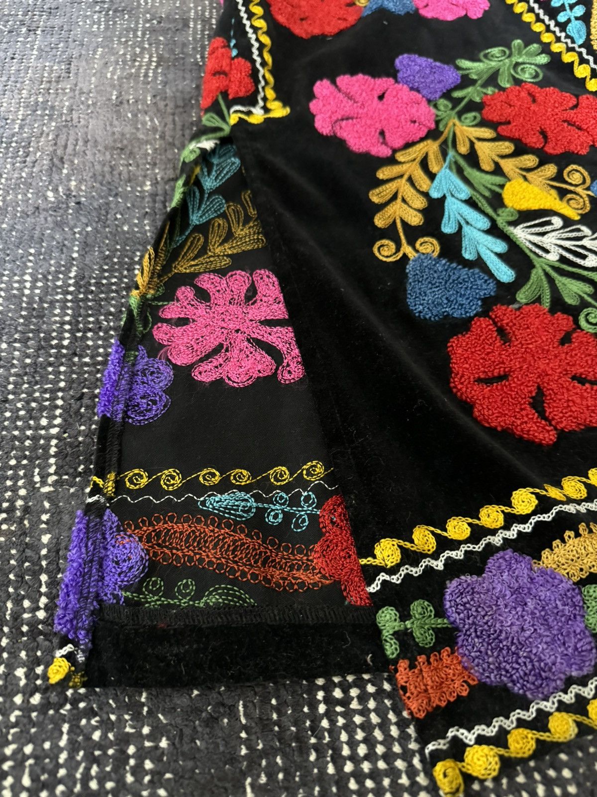 Handmade Turkish Handmade Floral Embroidered Full Length Kaftan Size ONE SIZE - 20 Thumbnail