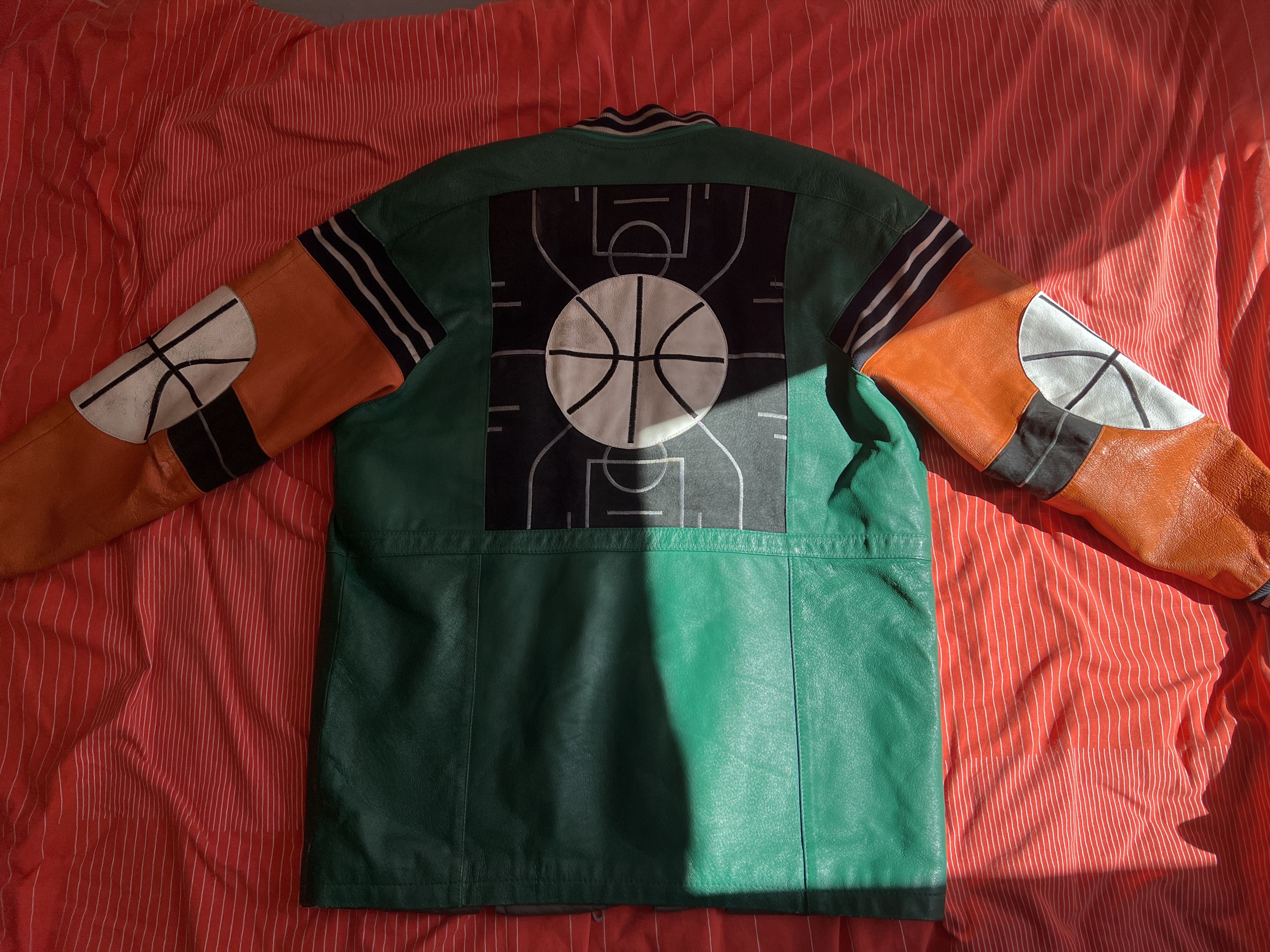 Michael Hoban Rare Michael Hoban 90s “Basketball Court” Leather Jacket Size US M / EU 48-50 / 2 - 2 Thumbnail