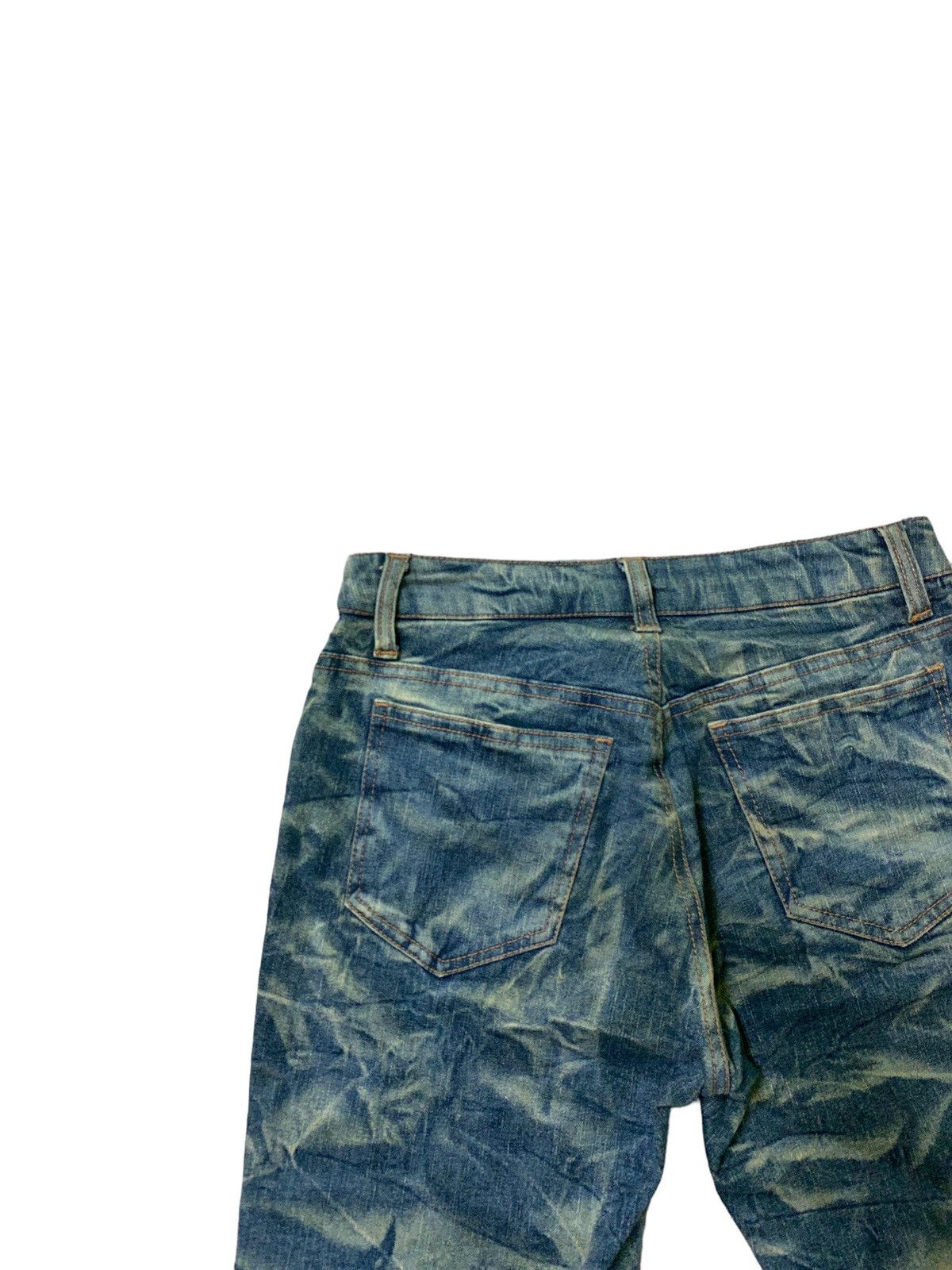 Japanese Brand Flared Smoked Acid Wash Bootcut Denim Jeans Size US 26 / EU 42 - 10 Thumbnail