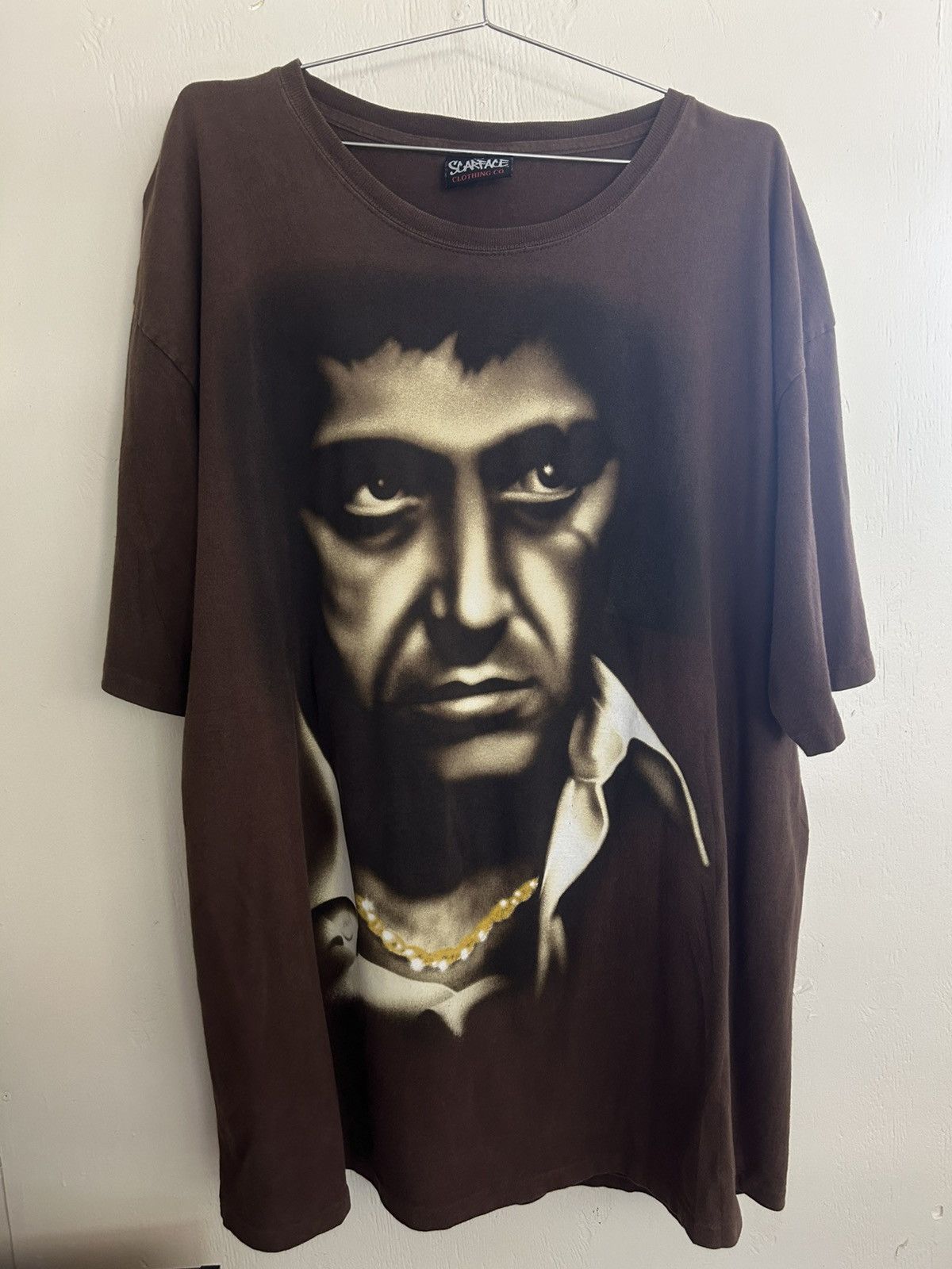 Vintage Vintage Scarface Big Graphic T-shirt Brown Size US XXL / EU 58 / 5 - 1 Thumbnail