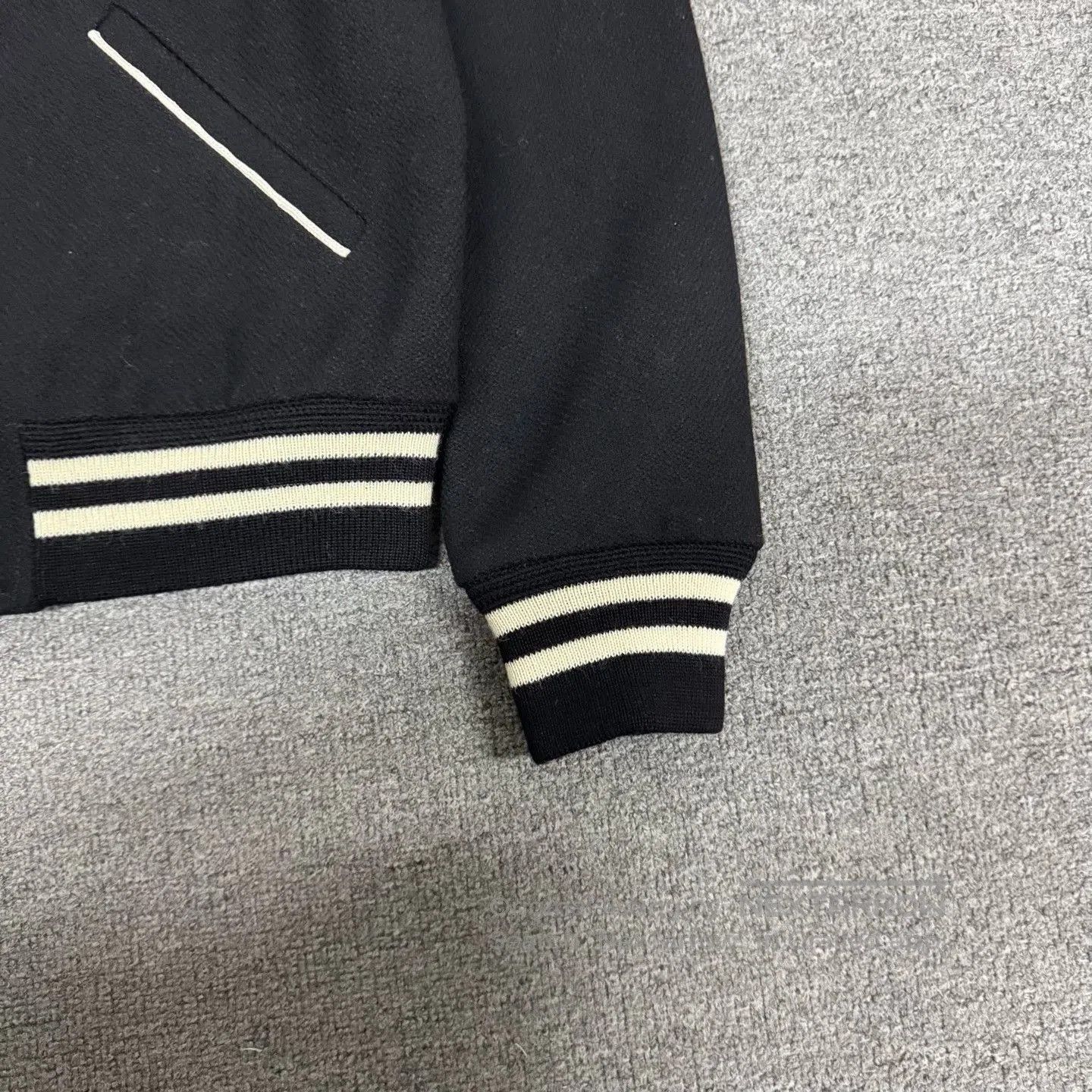 Saint Laurent Paris Saint Laurent Zebra Stripe Wool Baseball Jacket. Size US S / EU 44-46 / 1 - 3 Thumbnail