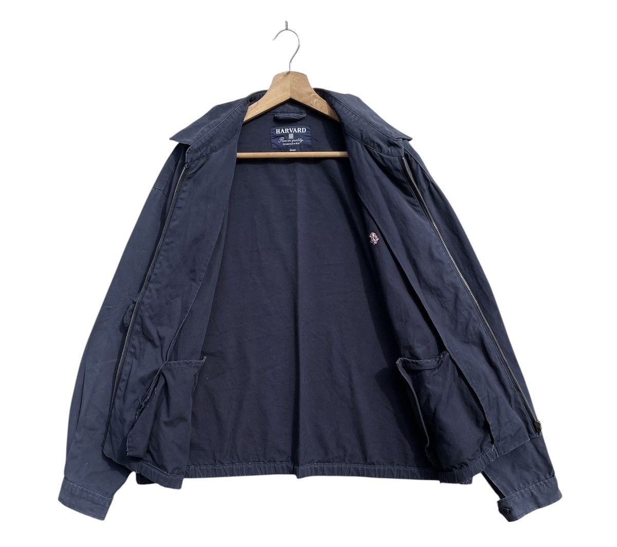 Vintage 🔥Accept Binding Offer🔥Navy Blue HARVARD With Red Logo Jacket Size US L / EU 52-54 / 3 - 3 Thumbnail
