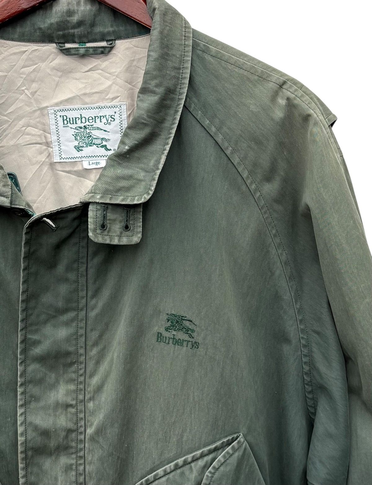 Burberry Vintage Burberry’s Thrashed Sun Faded Harrington Jacket Size US L / EU 52-54 / 3 - 8 Thumbnail