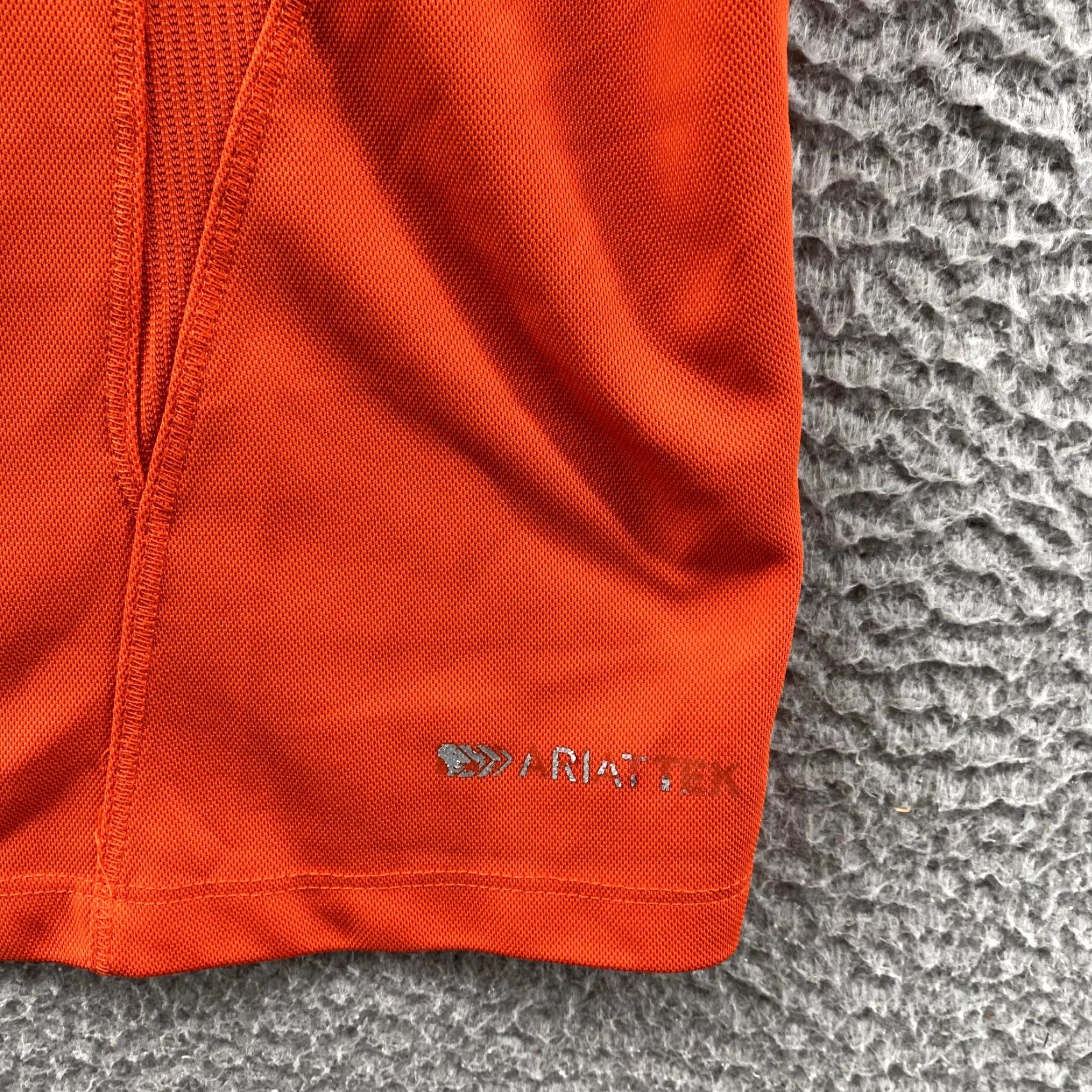 Ariat Ariat Tek Heat Series Polo Shirt Men's Large Orange Performance Workwear Cowboy Polo Shirt Orange Ariat Nike? Size US L / EU 52-54 / 3 - 7 Thumbnail
