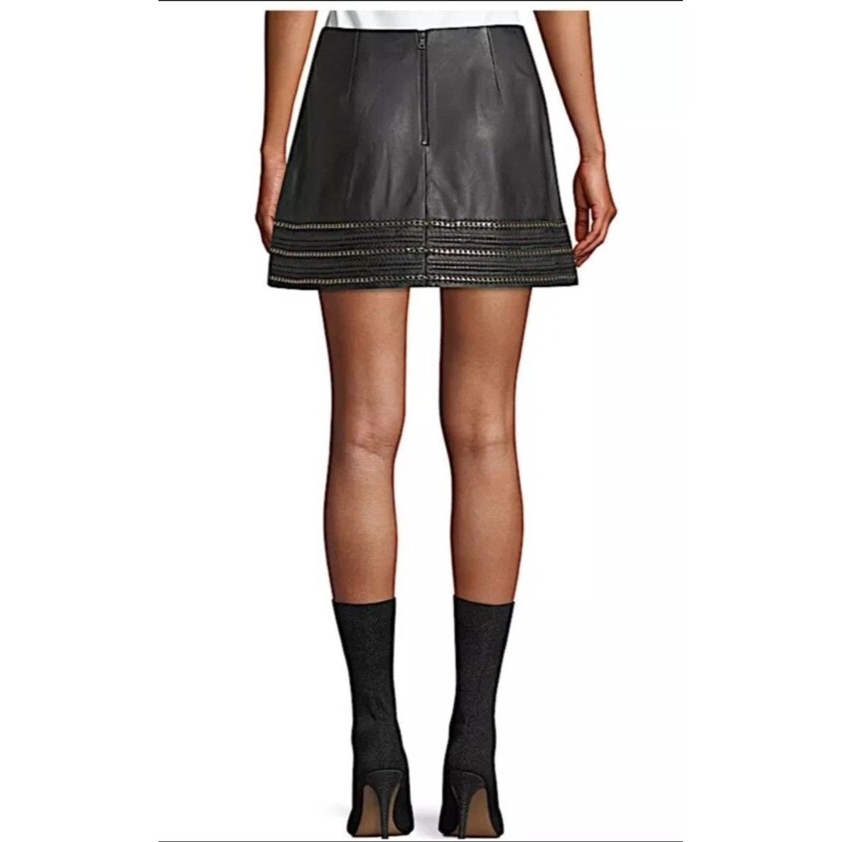 Alice + Olivia Alice + Olivia Leather Mini Skirt Lamb Soft Leather w/ Edgy Size 25" / US 0 / IT 36 - 5 Thumbnail