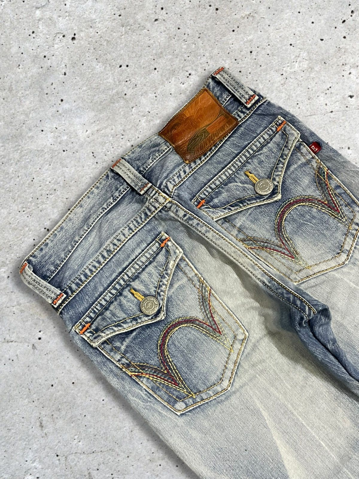 Edwin Edwin BlueTrip Tokyo Japan Crazy Bleach Whisker Ripped Jeans Size US 31 - 9 Thumbnail