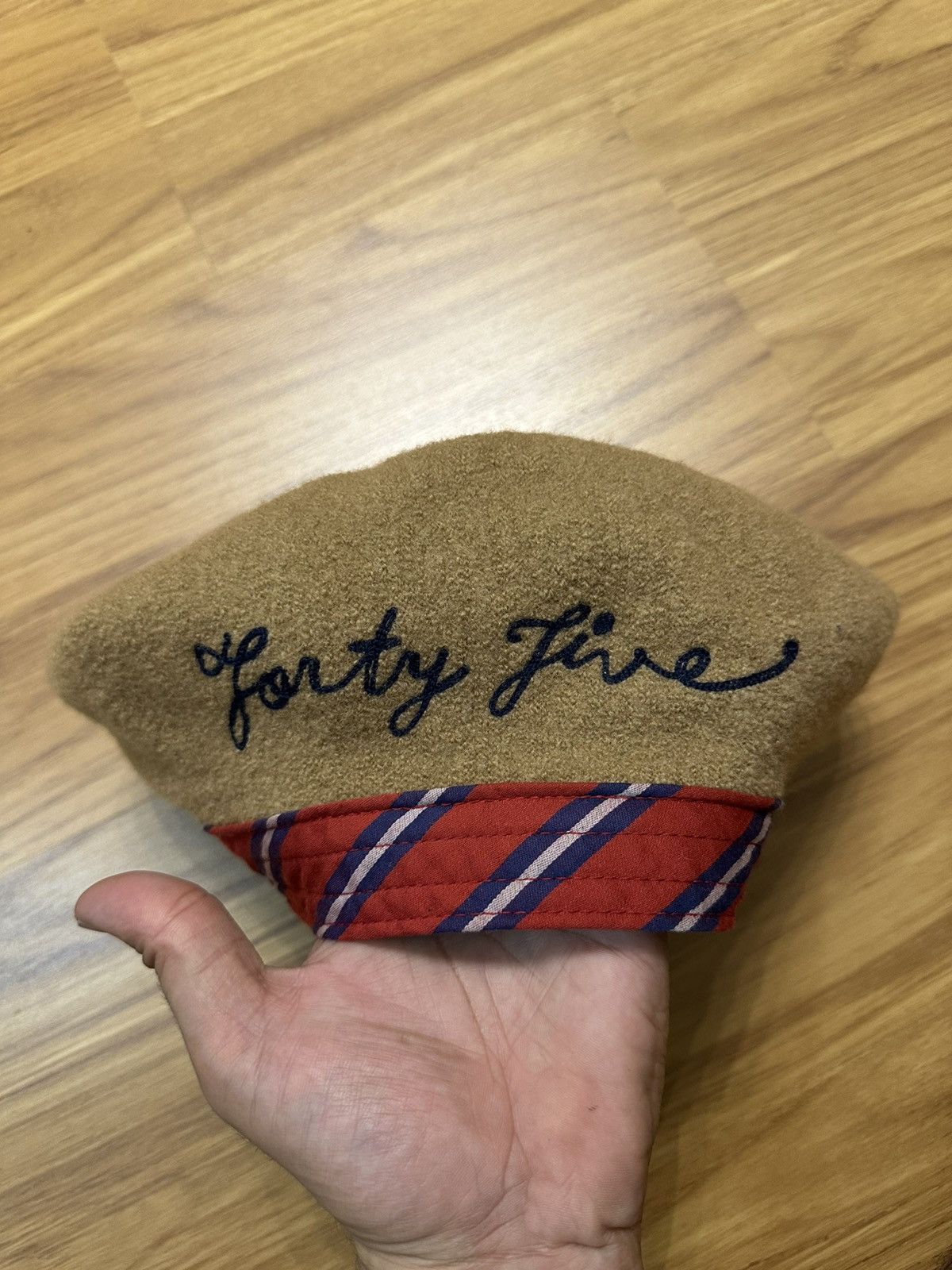 45rpm AW2012 45rpm Wool Japan Army Beret / Hat Size ONE SIZE - 3 Thumbnail