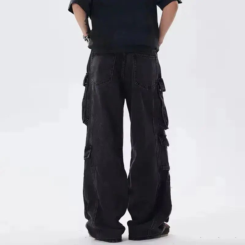 Japanese Brand Heavy vintage wash multi-pocket baggy design jeans Size US 34 / EU 50 - 5 Thumbnail