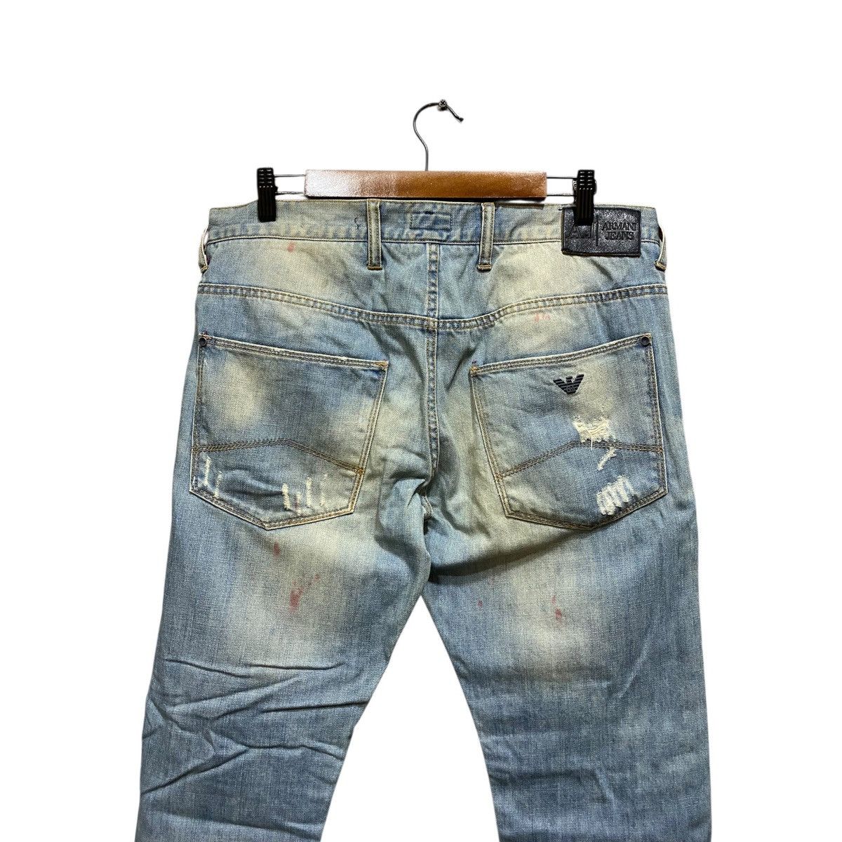 Armani Exchange Vintage AJ Armani Jeans Distressed Design Size 33 Size US 33 - 8 Thumbnail