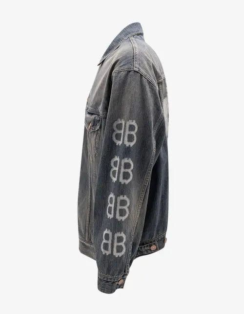 Balenciaga Balenciaga Blue Crypto Large Denim Jacket Size US M / EU 48-50 / 2 - 3 Thumbnail