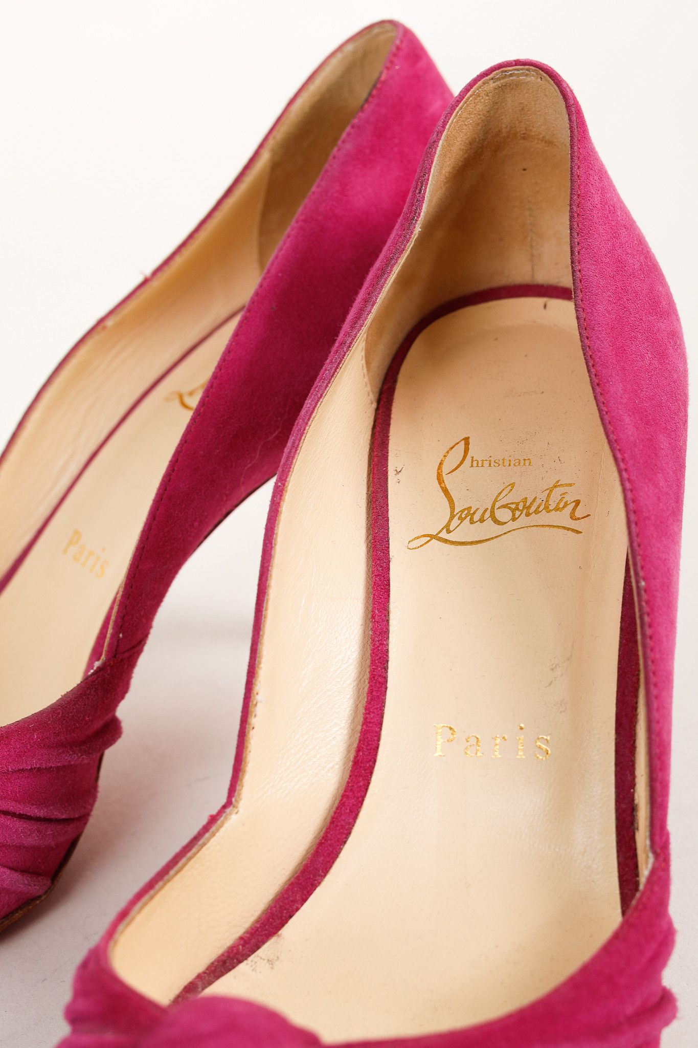 Christian Louboutin Christian Louboutin Lady Gres Pink Knotted Suede Pumps Size US 7.5 / IT 37.5 - 9 Thumbnail