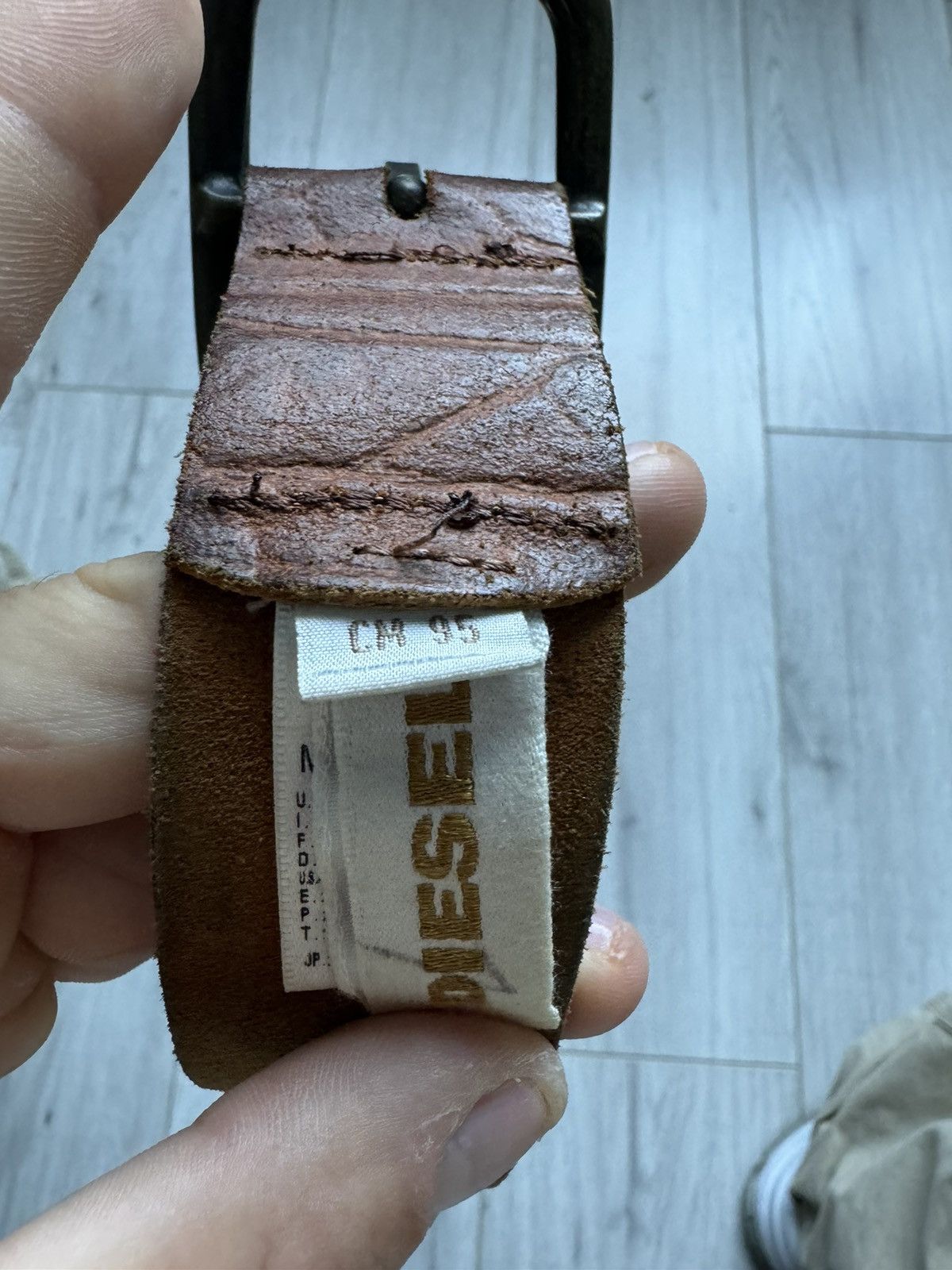 Designer × Diesel × Genuine Leather Vintage Leather belt Diesel Size ONE SIZE - 4 Thumbnail