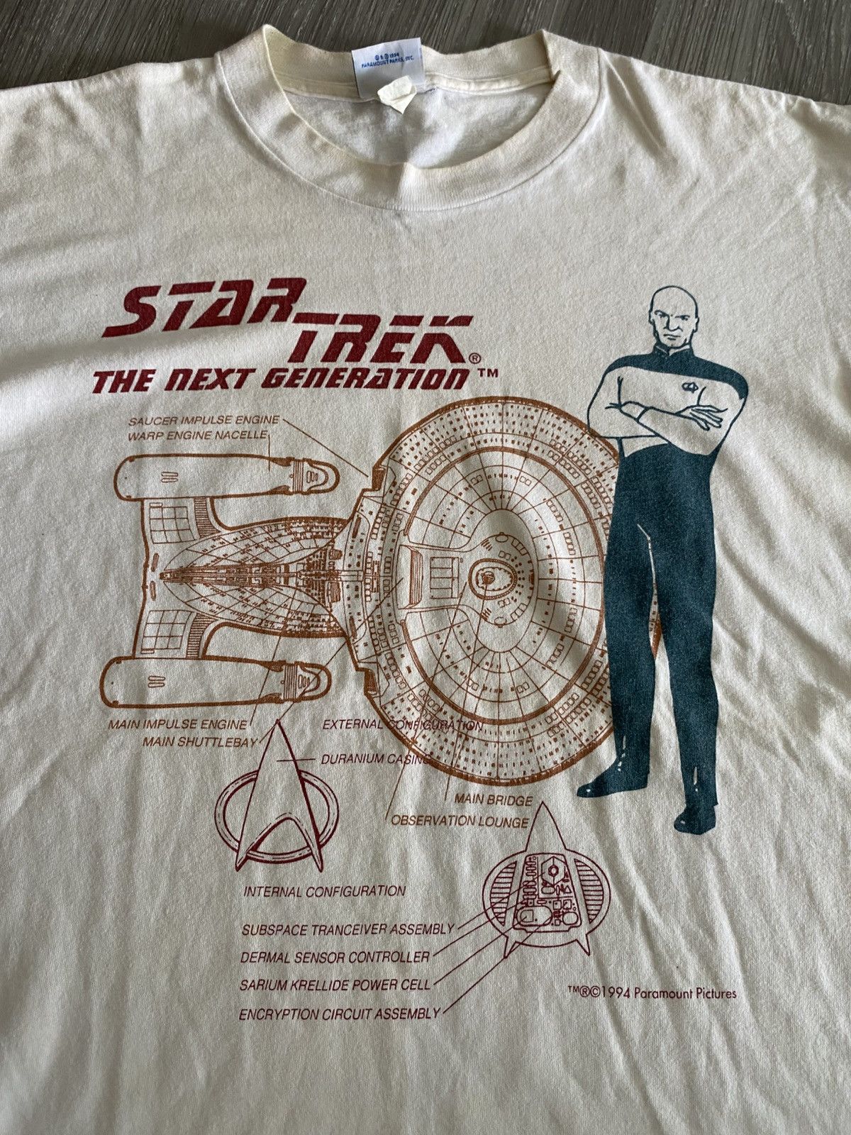Vintage Vintage 1994 Star Trek The Next Generation Size US L / EU 52-54 / 3 - 2 Thumbnail