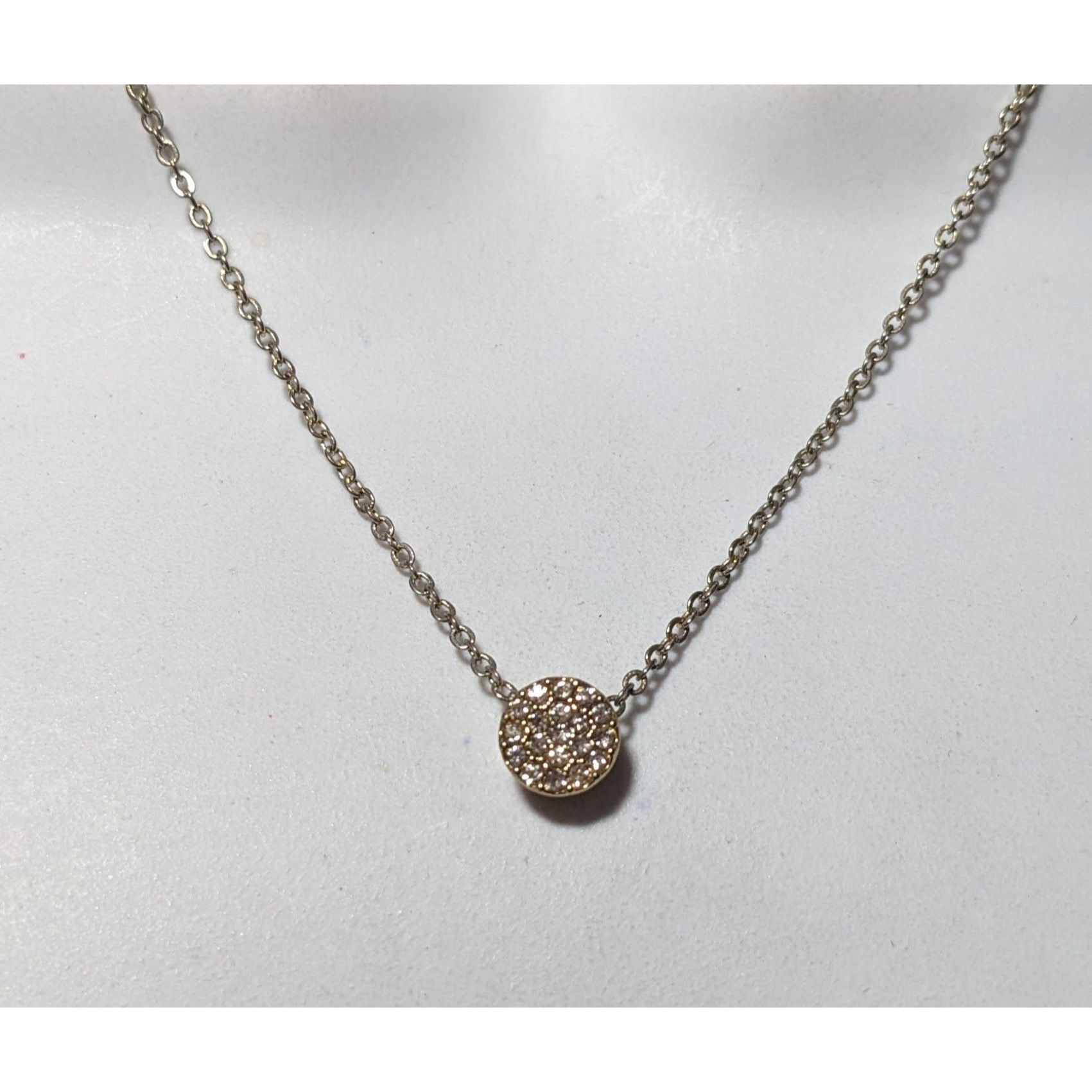 Other Minimalist Silver And Gold Rhinestone Pendant Necklace Size ONE SIZE - 8 Thumbnail