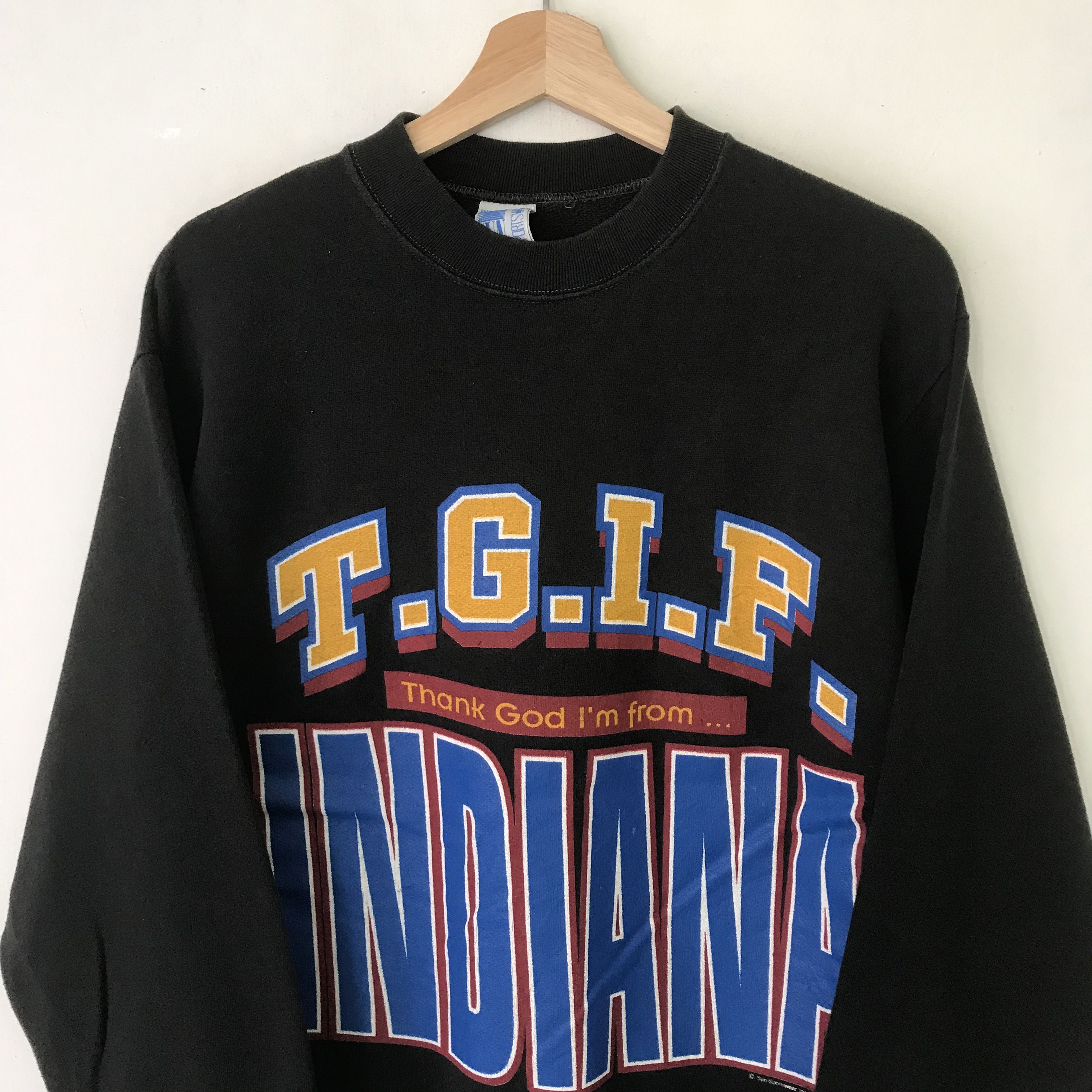 Vintage Vintage 90's Quotes Black Sweatshirt Small - 439 Size US S / EU 44-46 / 1 - 3 Thumbnail