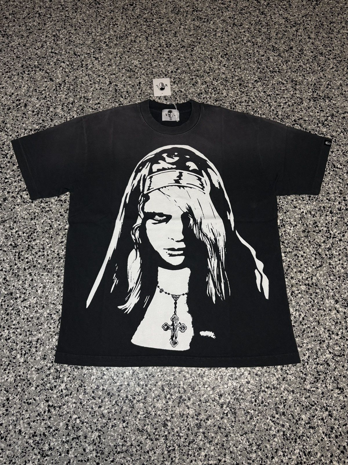 2025 Warren Lotas “THE NUN” Faded Black T-Shirt Size M