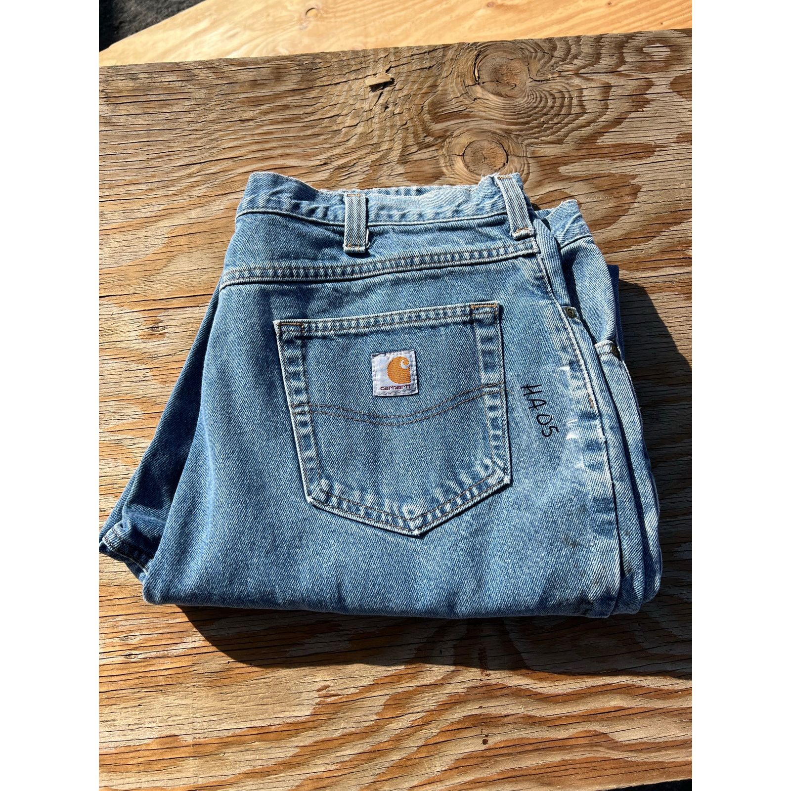 Carhartt Carhartt Jeans Mens 38x36 Blue Denim Utility Work Pants Size US 38 / EU 54 - 1 Thumbnail
