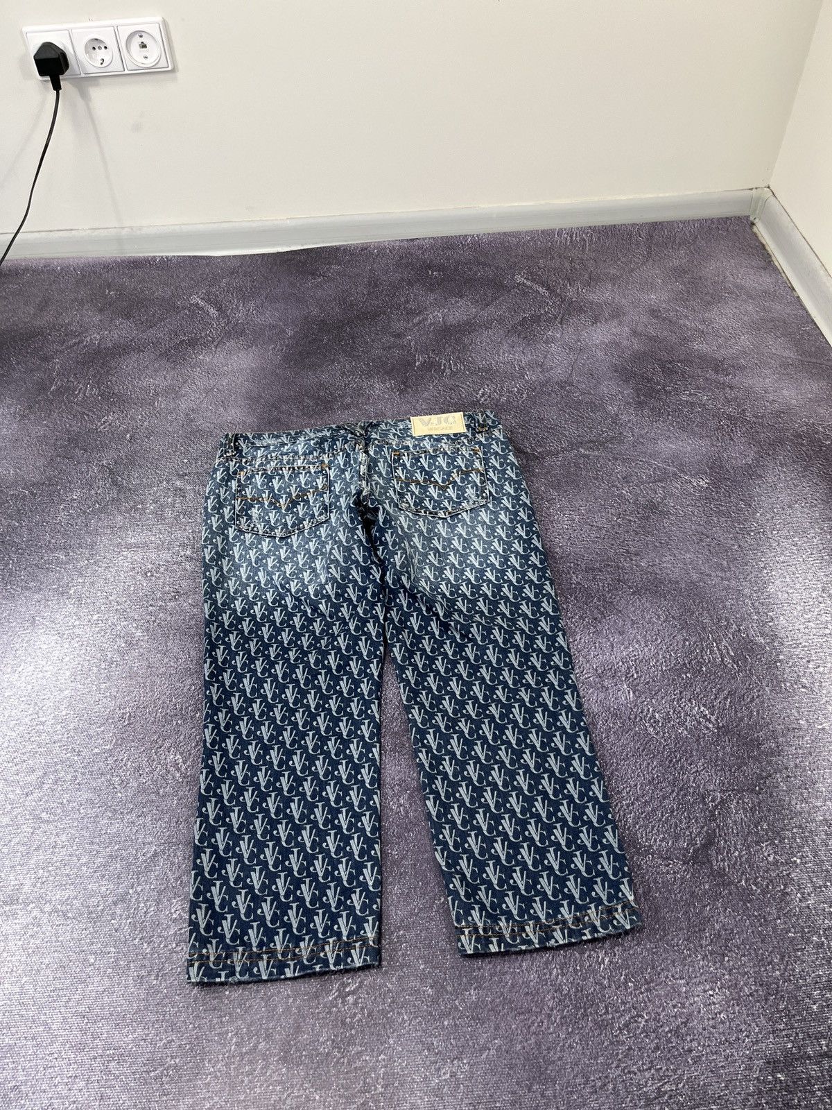 Versace Versace Jeans Couture Monogram Rare Luxury Cropped Jeans Size 29" - 3 Thumbnail