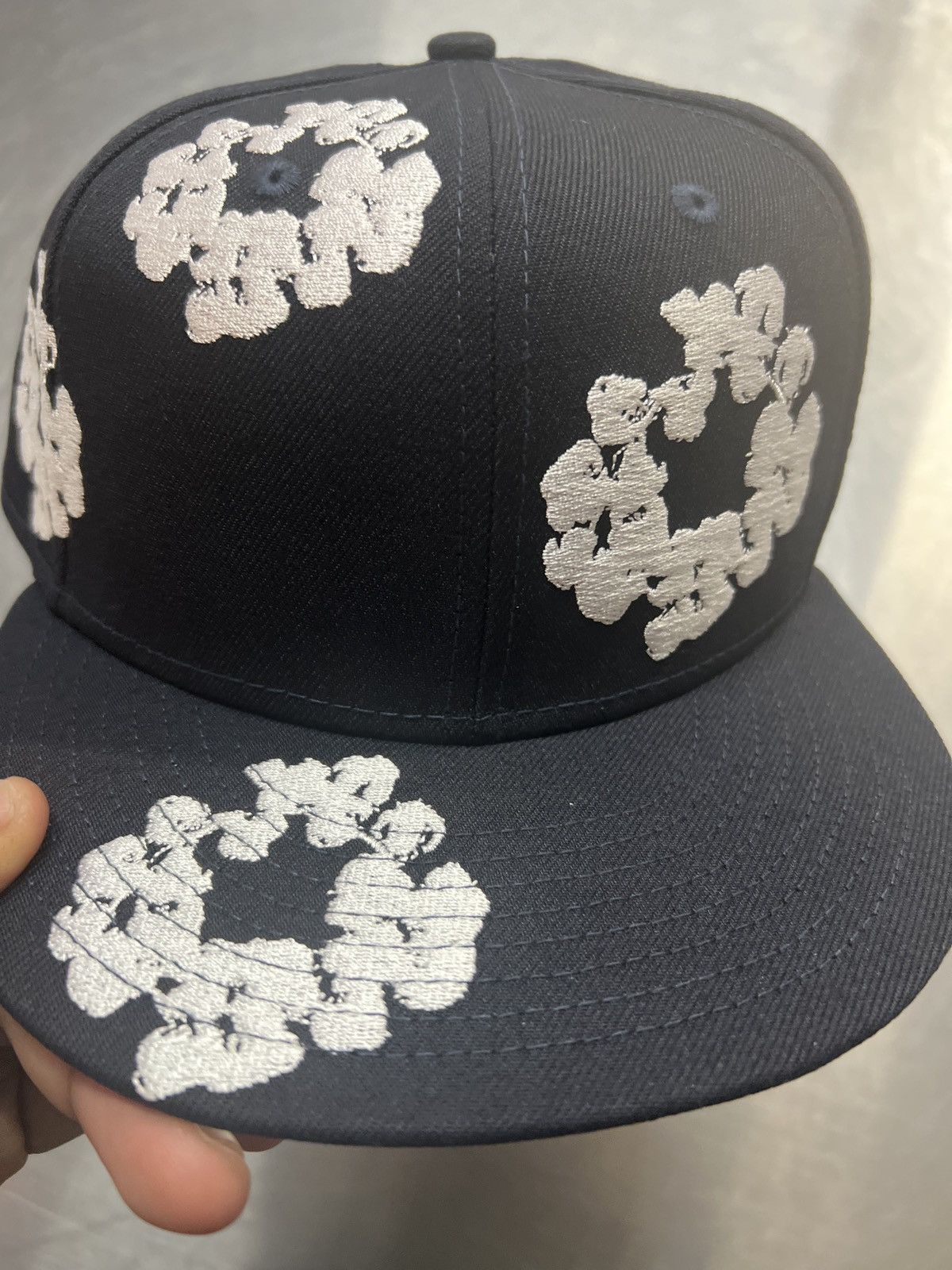 image of Denim Tears Navy Blue Hat, Men's
