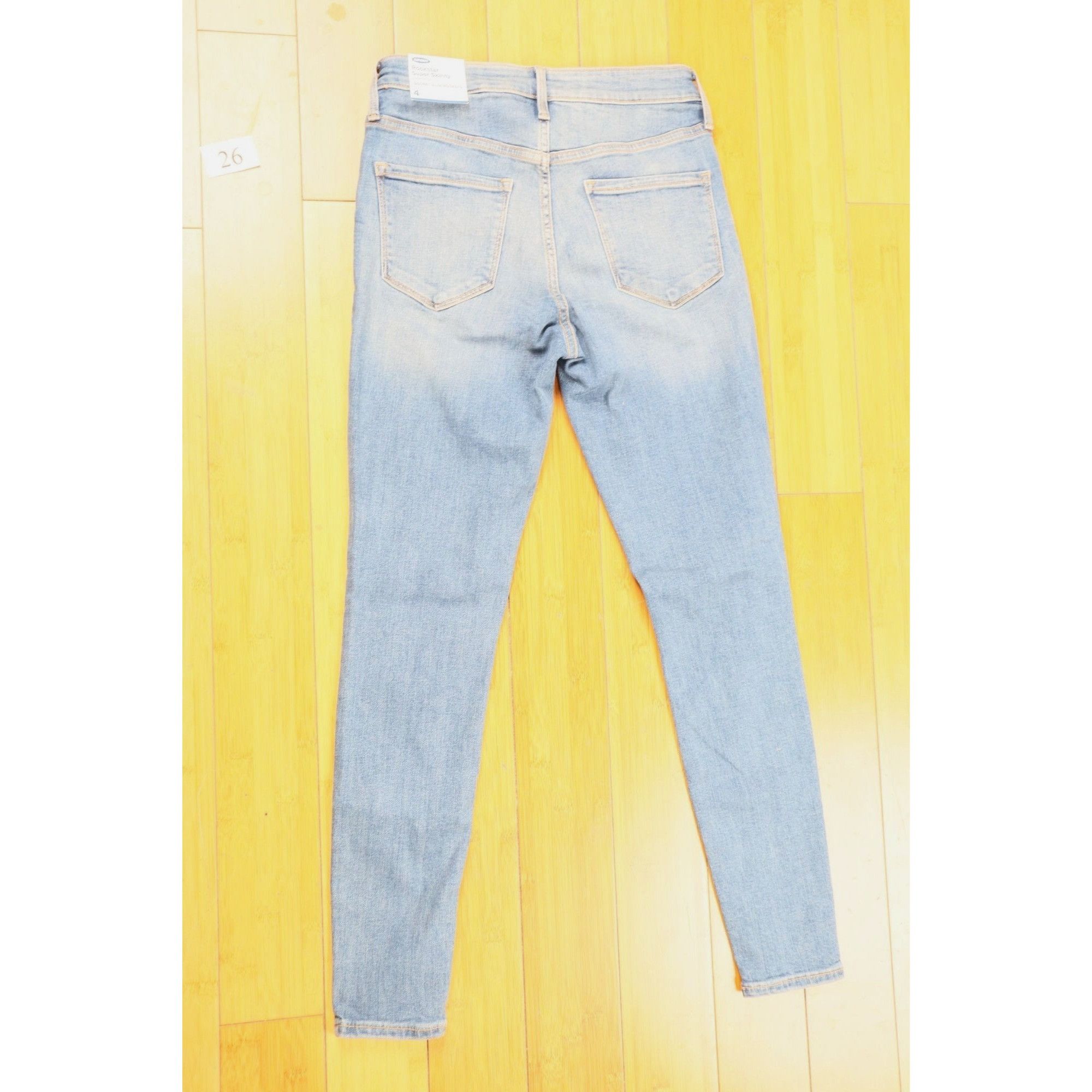 Old Navy Old Navy Rockstar Super Skinny High Rise Jeans Women’s Size Size 27" / US 4 / IT 40 - 2 Thumbnail