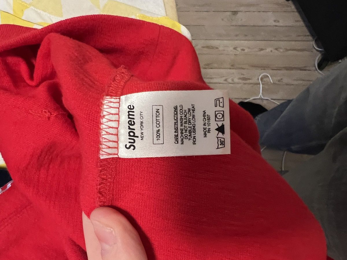 Supreme Supreme Hooded Sleeve Stripe Top red Size US XL / EU 56 / 4 - 6 Thumbnail