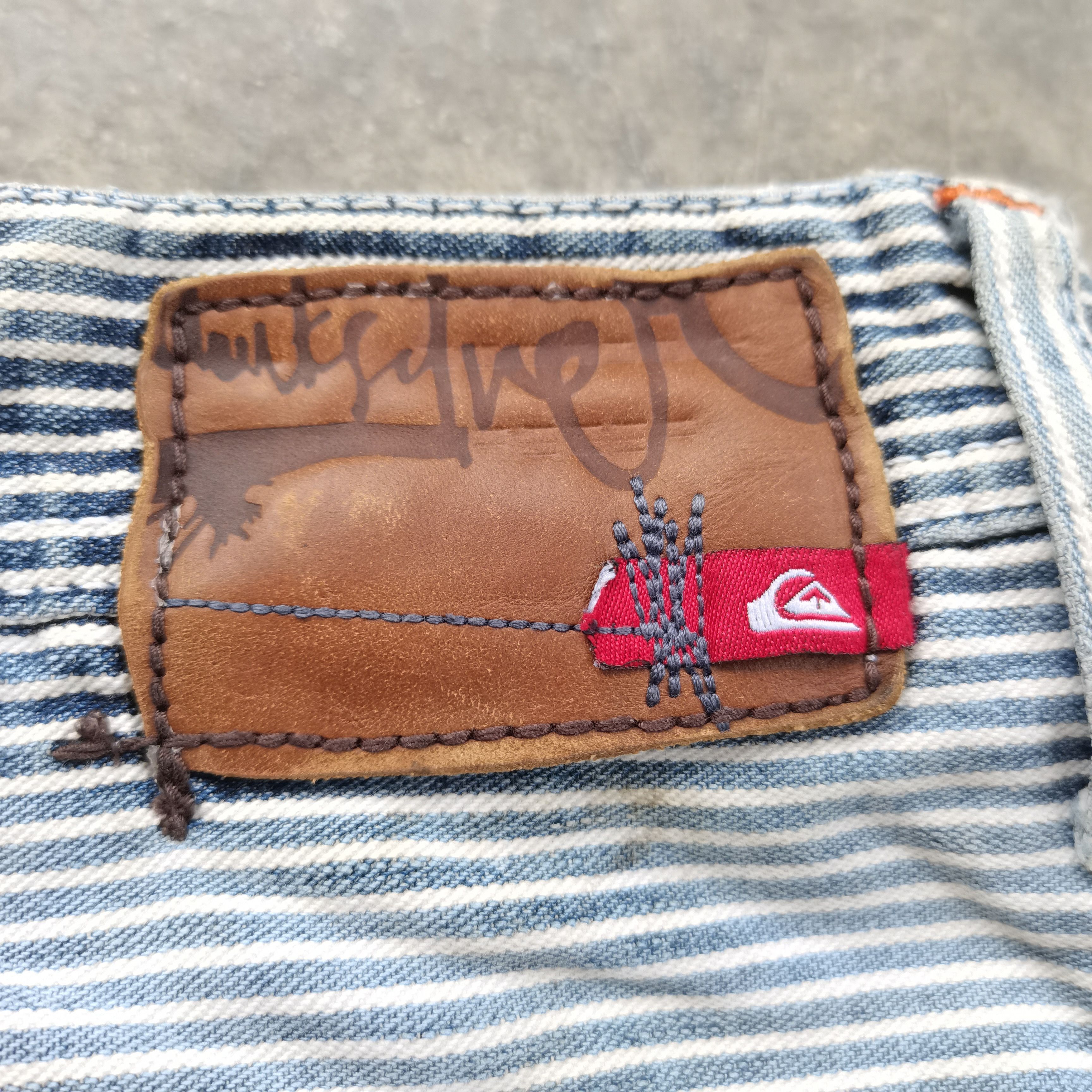Quiksilver × Vintage Vintage QUIKSILVER Hickory Stripes Distress Faded Denim Size US 31 - 12 Thumbnail