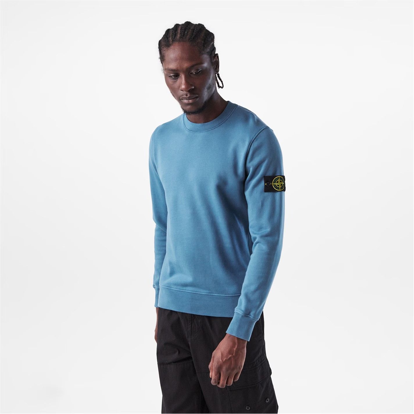 Stone Island o1g2r1mq0526 Logo Crew Sweatshirt in Blue Size US S / EU 44-46 / 1 - 4 Thumbnail