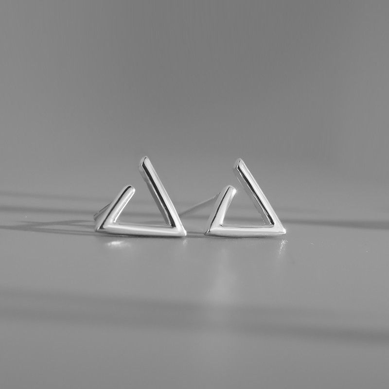 Jewelry × Sterling Silver One pairs Vibe Earrings Gothic Punk Chrome Jewelry Spike Size ONE SIZE - 2 Thumbnail