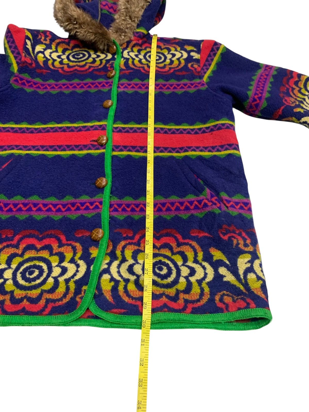 United Colors Of Benetton 90's United Color Of Benetton Multicolor Fleece Hoodie Fur Size US M / EU 48-50 / 2 - 11 Thumbnail
