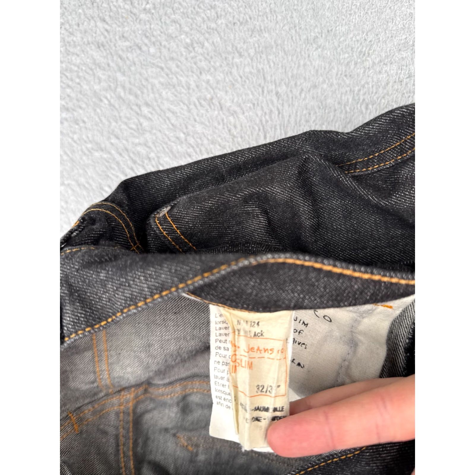 Nudie Jeans Nudie Jeans Co Jeans 32 Black Denim Straight Zip Fly 5-Pocket Slim Cotton Blend Denim Size US 32 / EU 48 - 7 Thumbnail