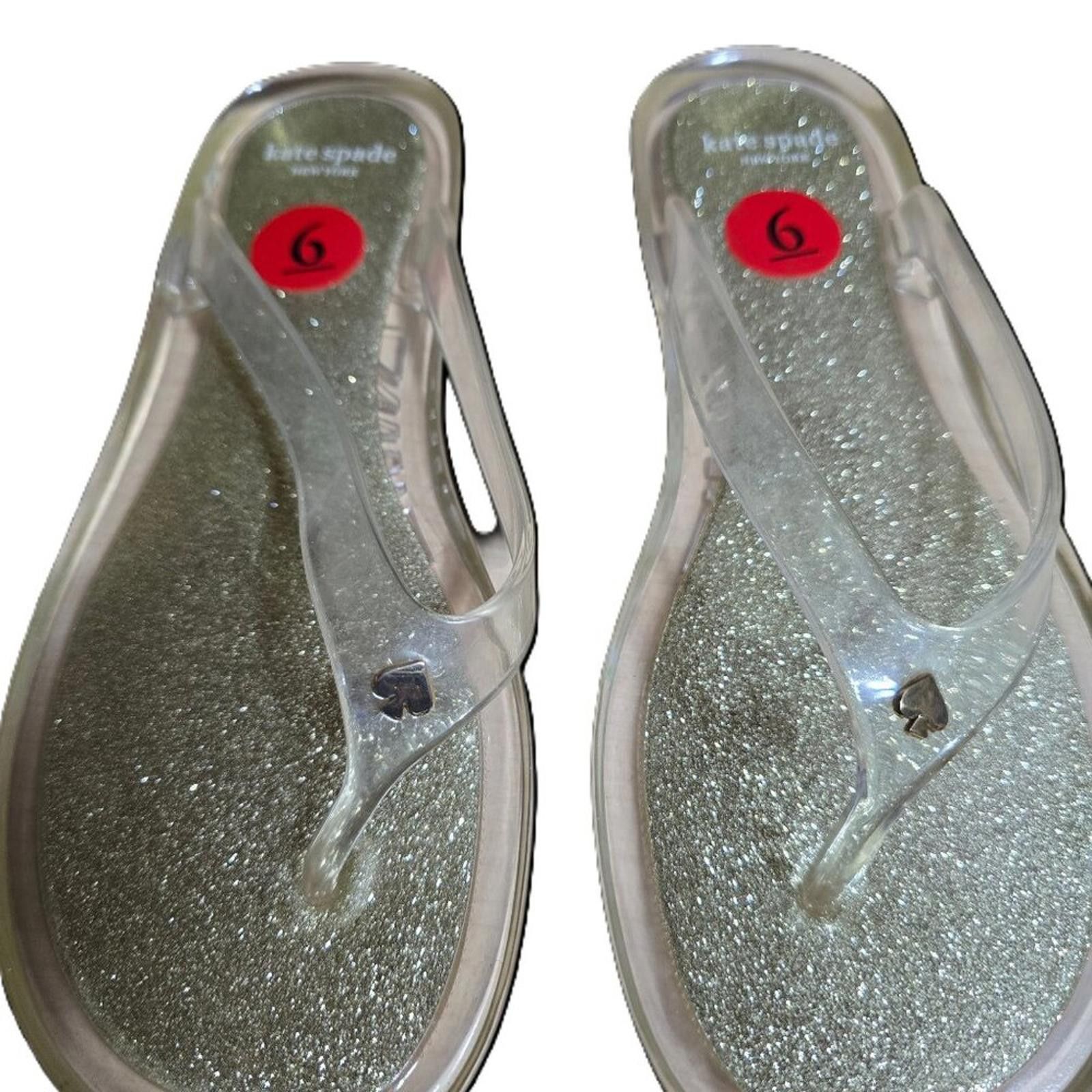 Other Kate Spade New York Glitter Jelly Flip Flops Size US 6 / IT 36 - 3 Thumbnail
