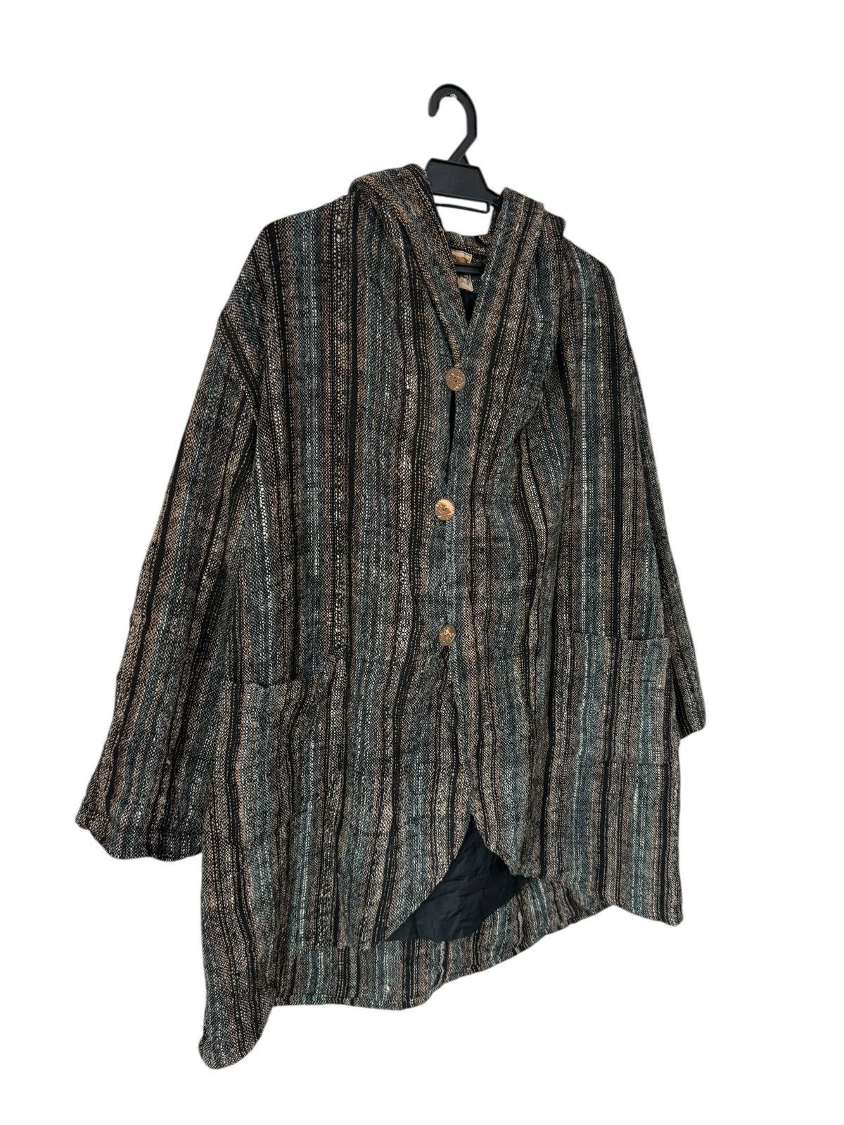 Japanese Brand JAPAN DESIGNER RYE OVERSIZED EARTH TEXTURE TONE HOODEDJACKET Size US M / EU 48-50 / 2 - 2 Thumbnail