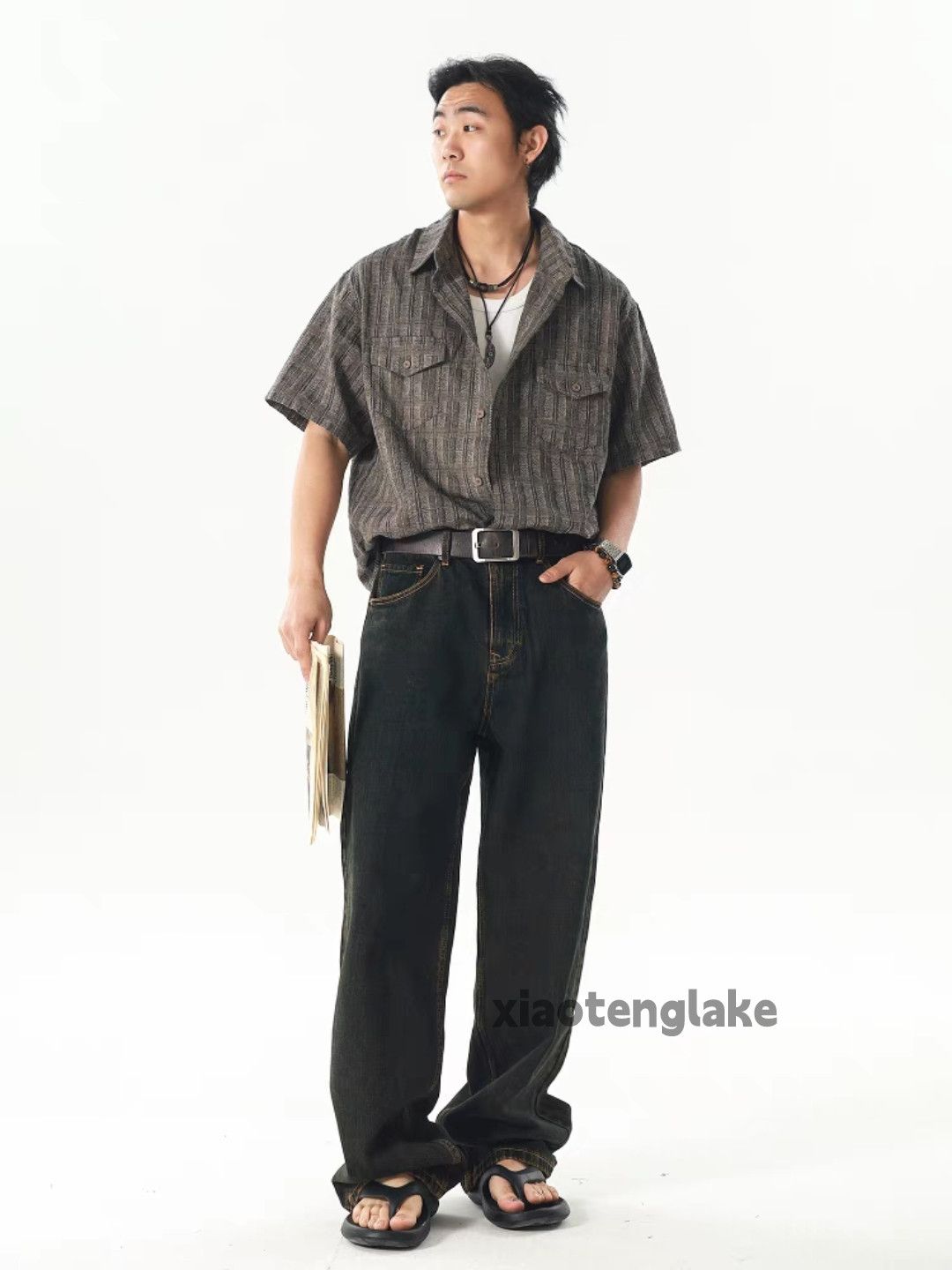 Jean × Vintage Washed faded cleanfit loose baggy hiphop work jeans Size US 38 / EU 54 - 6 Thumbnail