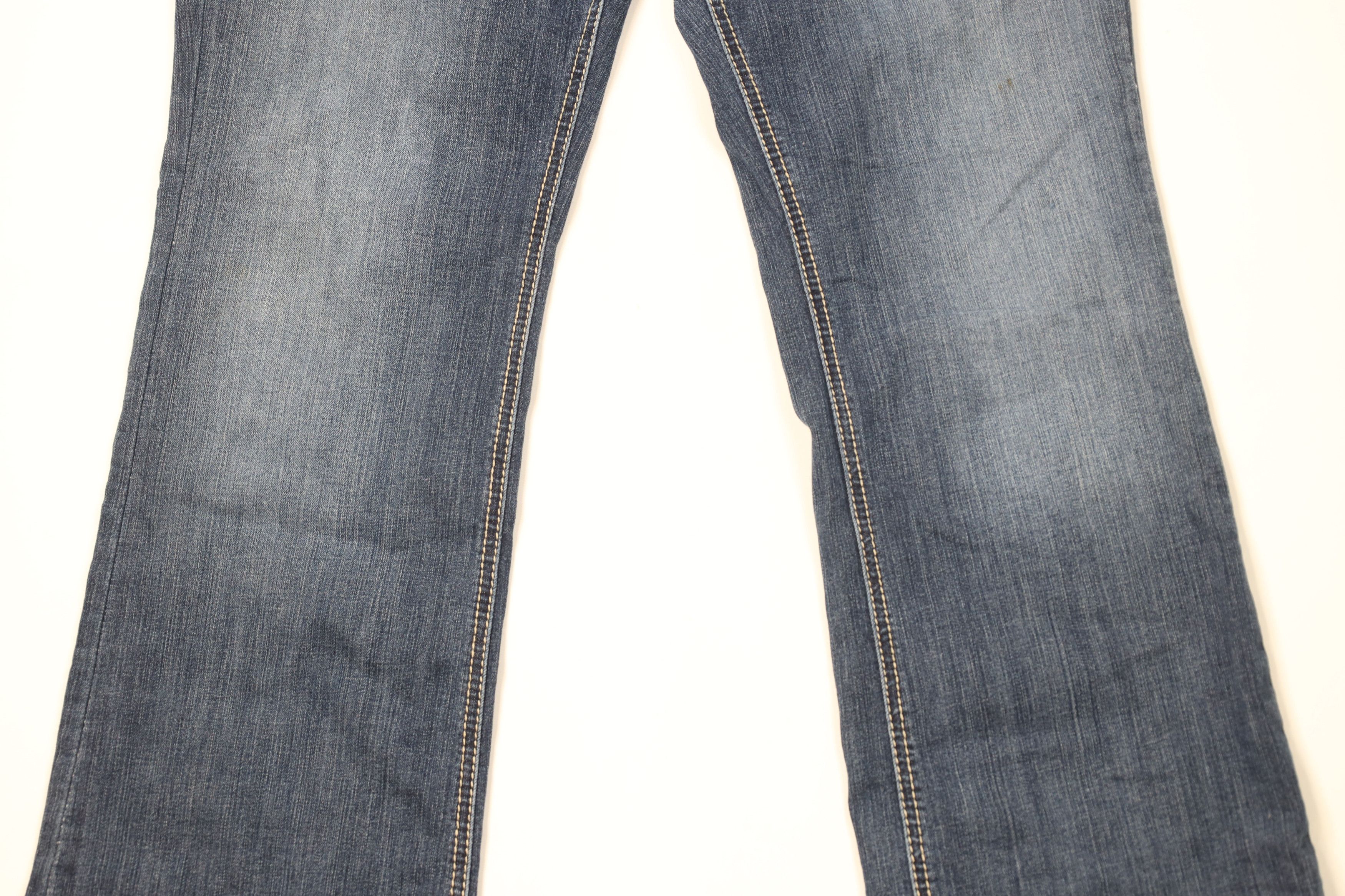 Ariat Ariat Real Thick Stitch Stretch Flared Wide Leg Denim Jeans Size 32" / US 10 / IT 46 - 3 Thumbnail