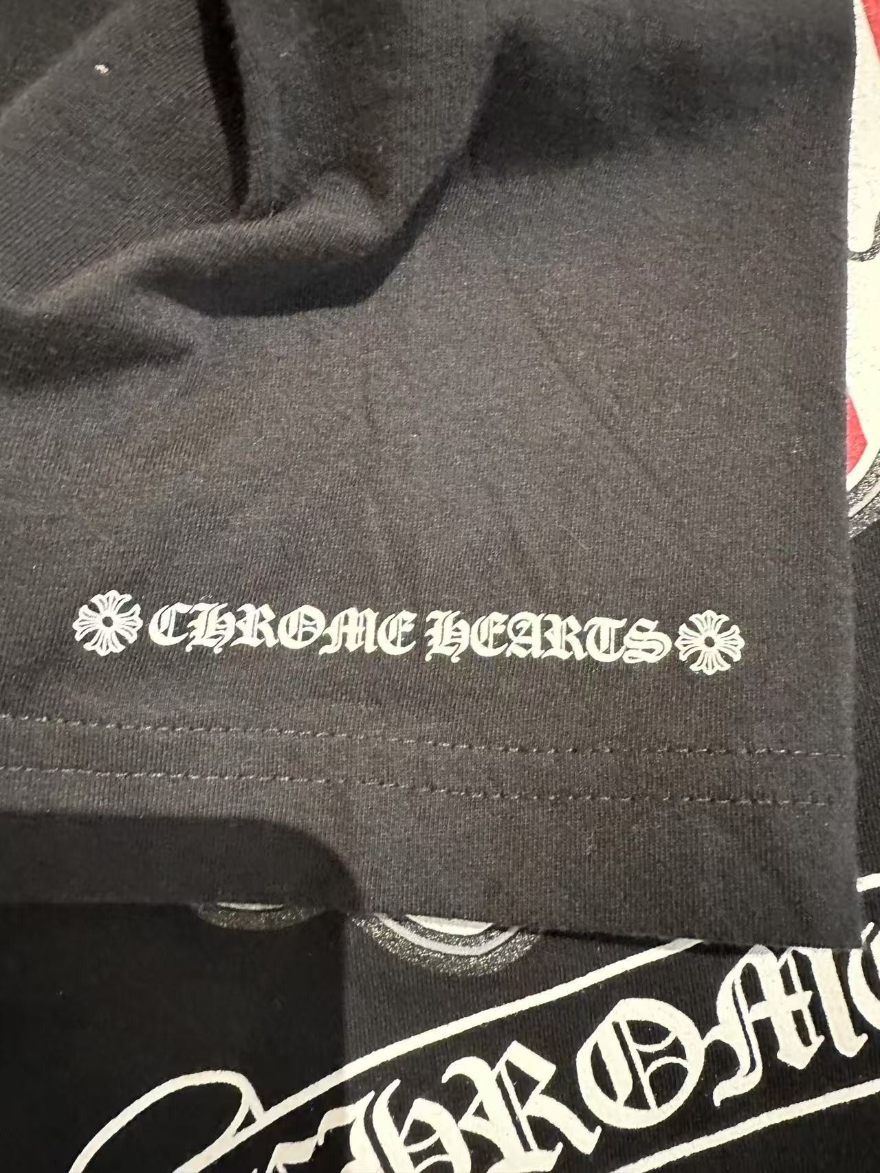Chrome Hearts USA Flag Triple Cross Logo Short Sleeve Tee