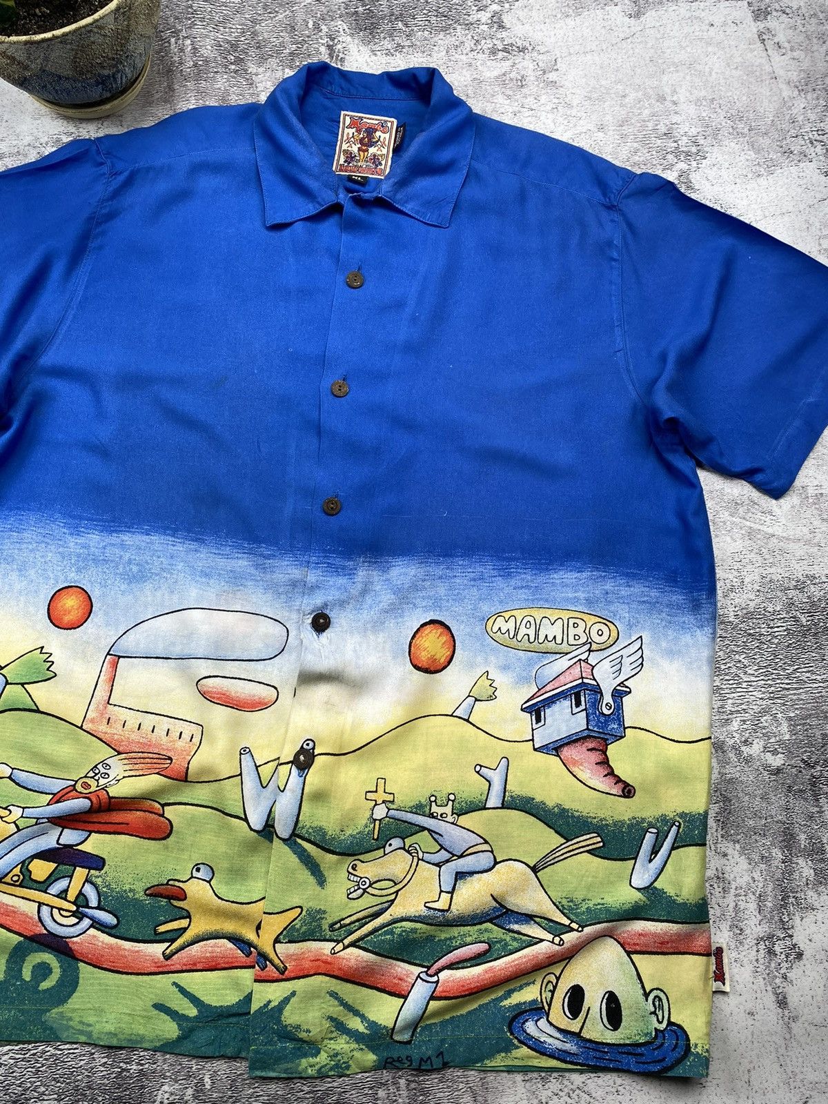 Mambo Vintage Mambo Loud Hawaiian Surf Very Rare Jesus Shirt Size US XL / EU 56 / 4 - 3 Thumbnail