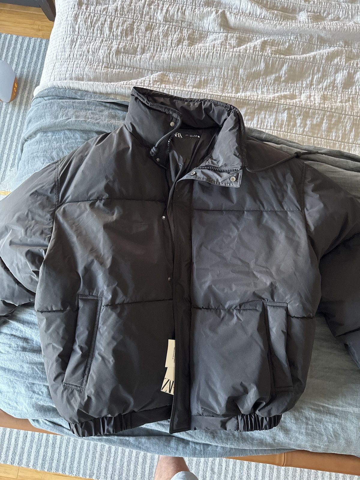 Zara Black water repellent reversible puffer jacket Size US L / EU 52-54 / 3 - 2 Thumbnail