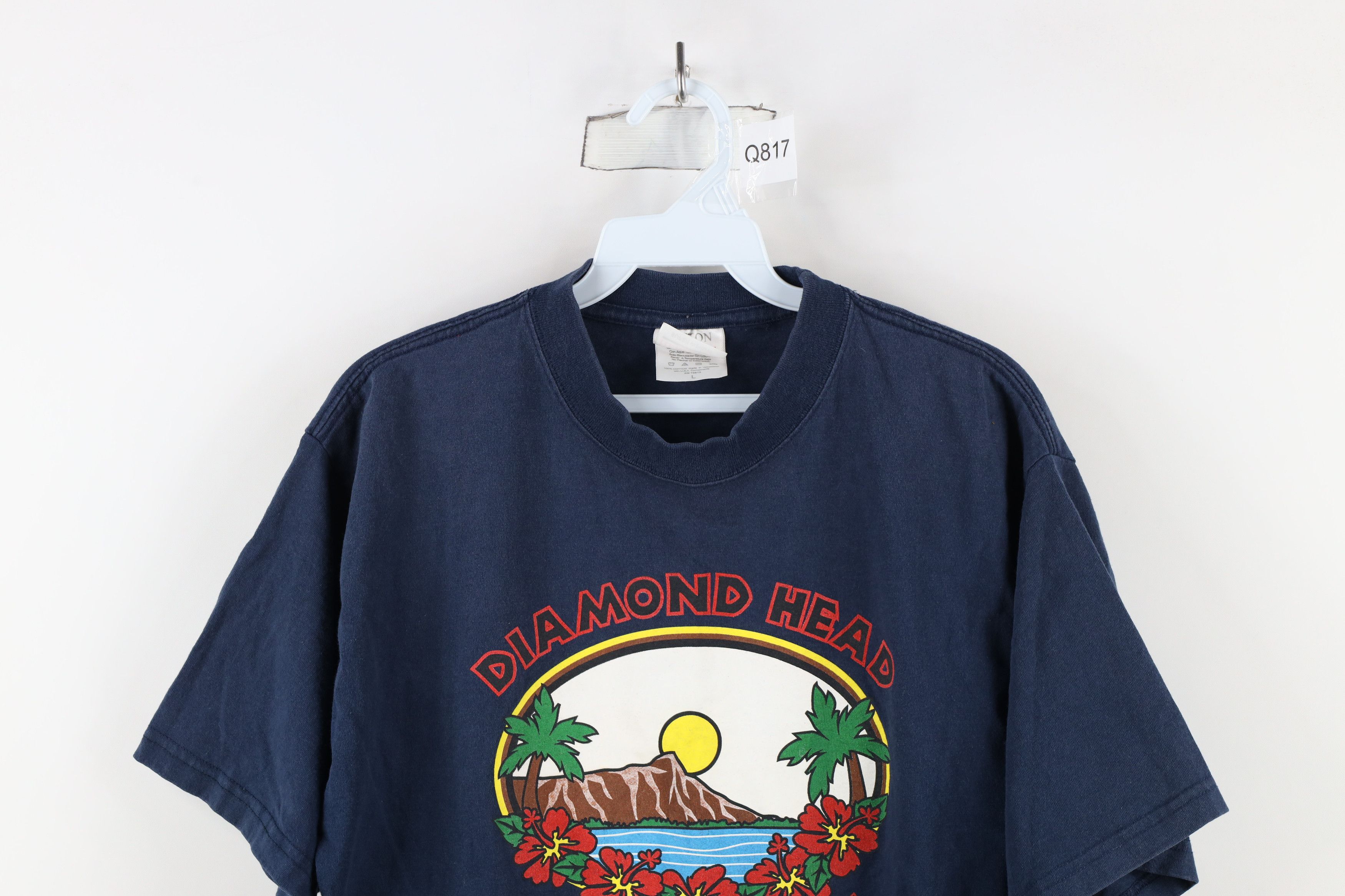 Vintage Vintage 90s Diamond Head Honolulu Hawaii T-Shirt Blue Size US L / EU 52-54 / 3 - 2 Thumbnail