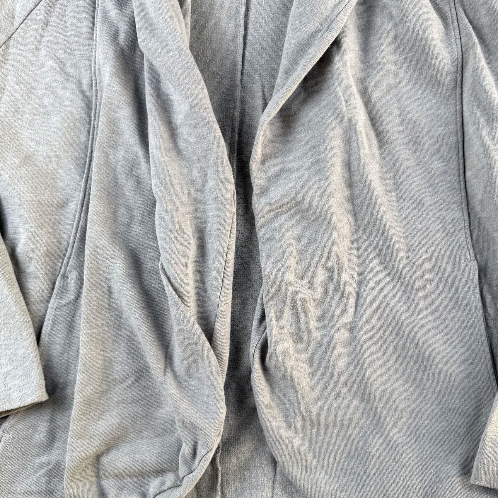 Vintage Columbia Jacket Womens Large Gray Open Front Lightweight Casual French Terry Knit Size L / US 10 / IT 46 - 2 Thumbnail