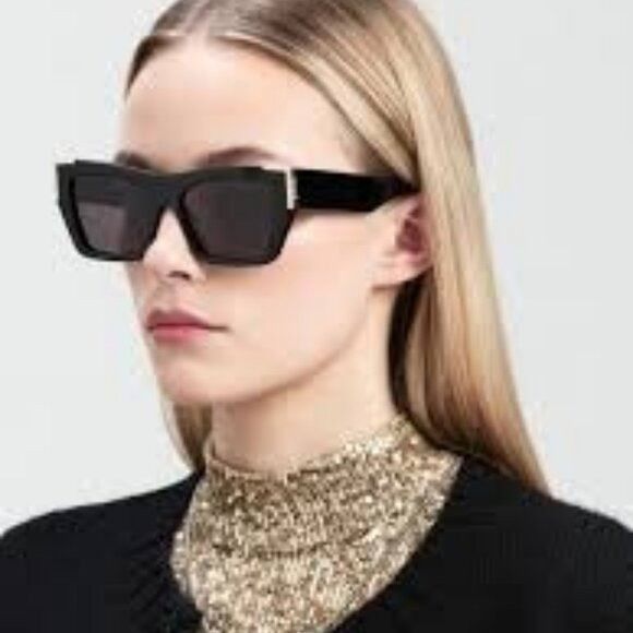 Palm Angels Palm Angels PERI099 HOLLYWOOD 1007 Sunglasses Black Cat Eye Size ONE SIZE - 3 Thumbnail