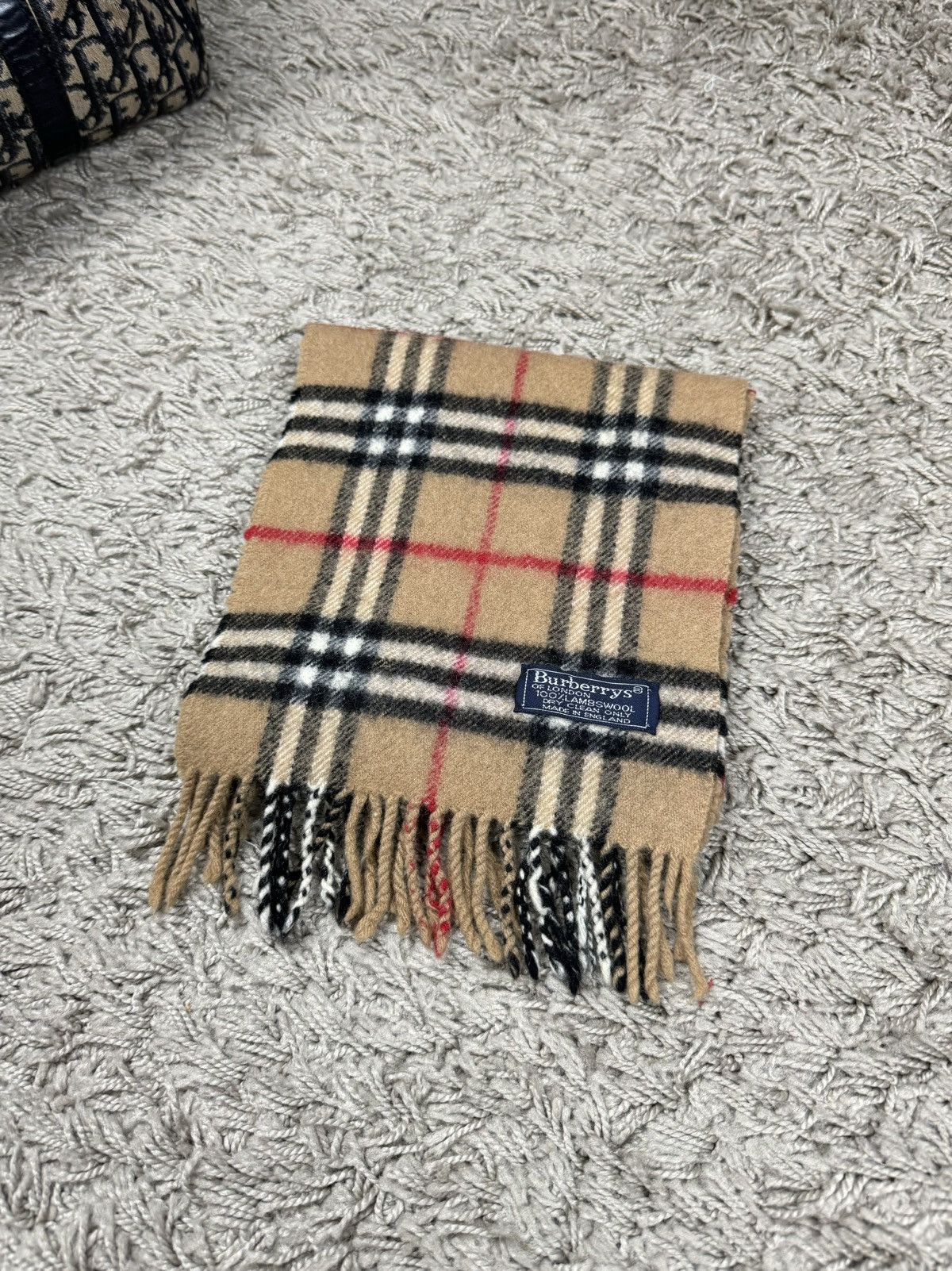 Burberry Vintage wool scarf Burberry’s 90s original luxury item Size ONE SIZE - 1 Thumbnail