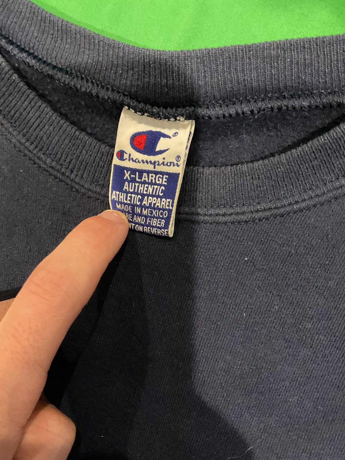 Champion × Vintage Vintage Champion Navy crewneck Size US XL / EU 56 / 4 - 2 Thumbnail